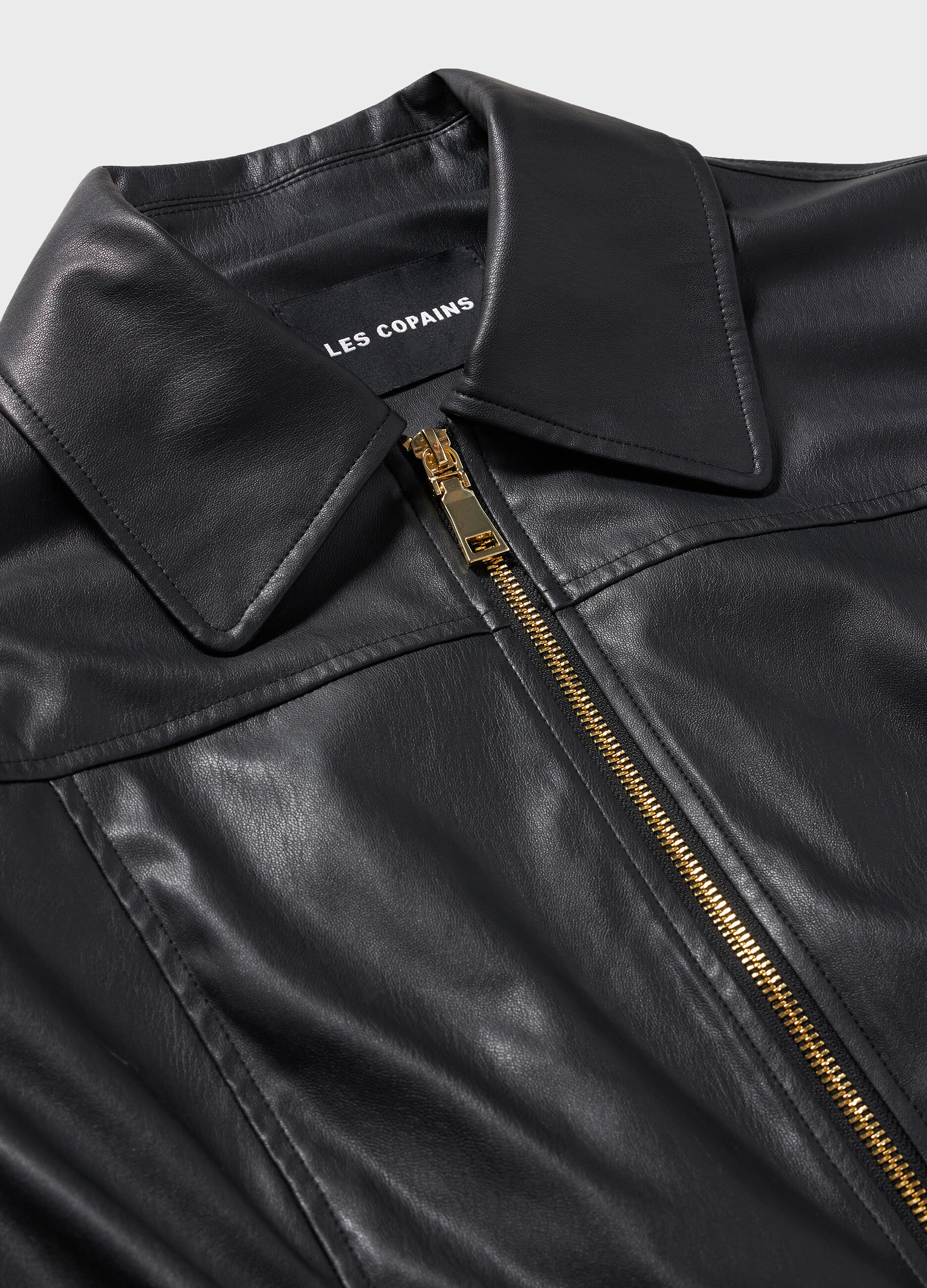Cropped bomber jacket in eco-leather_6
