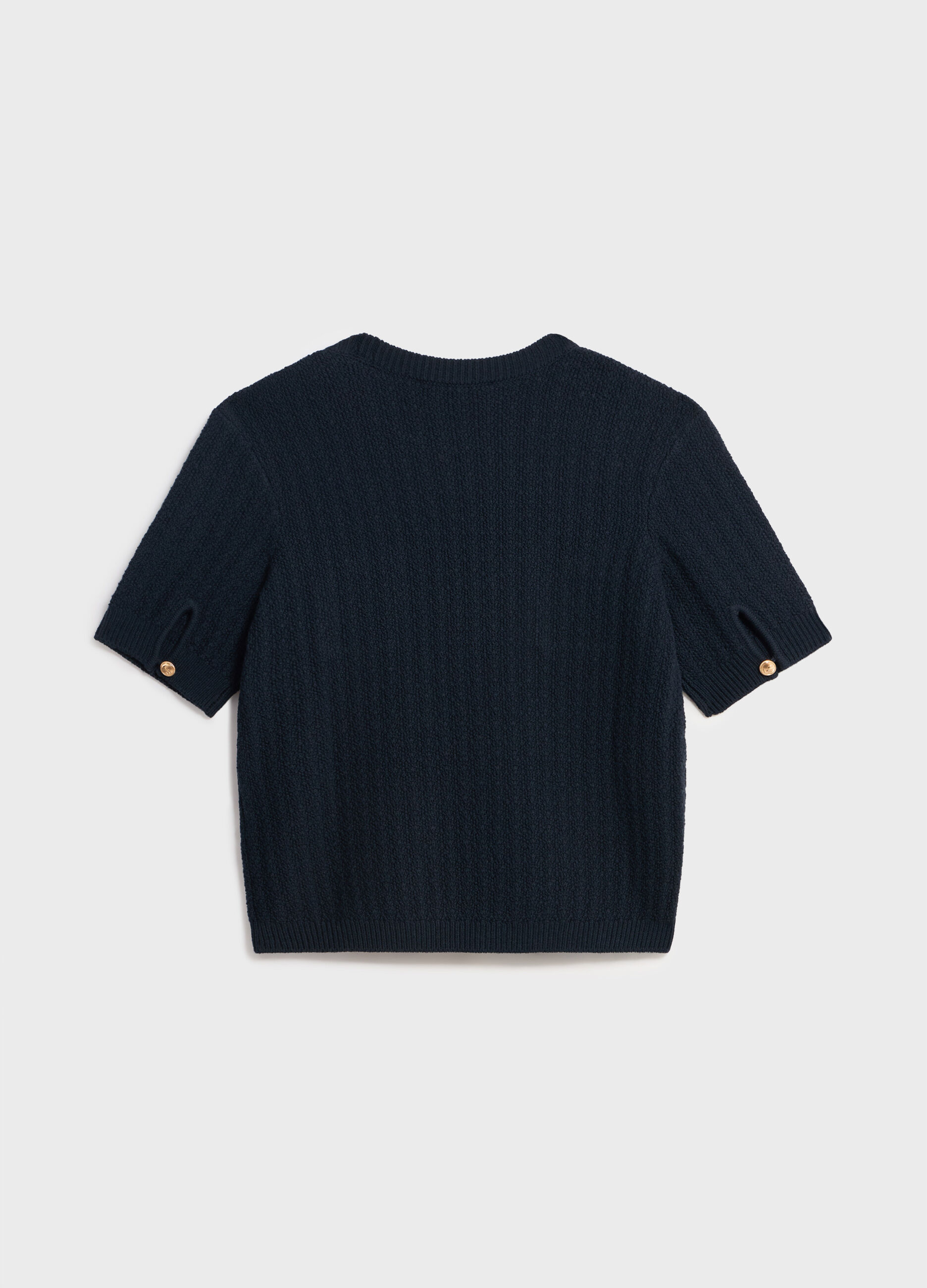 Bouclé-effect knitted top