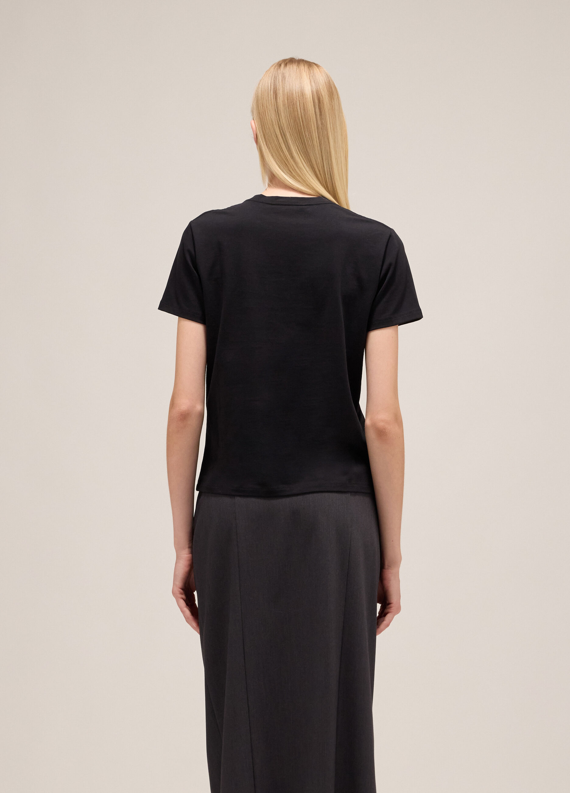 Short-sleeved T-shirt with diamantés
