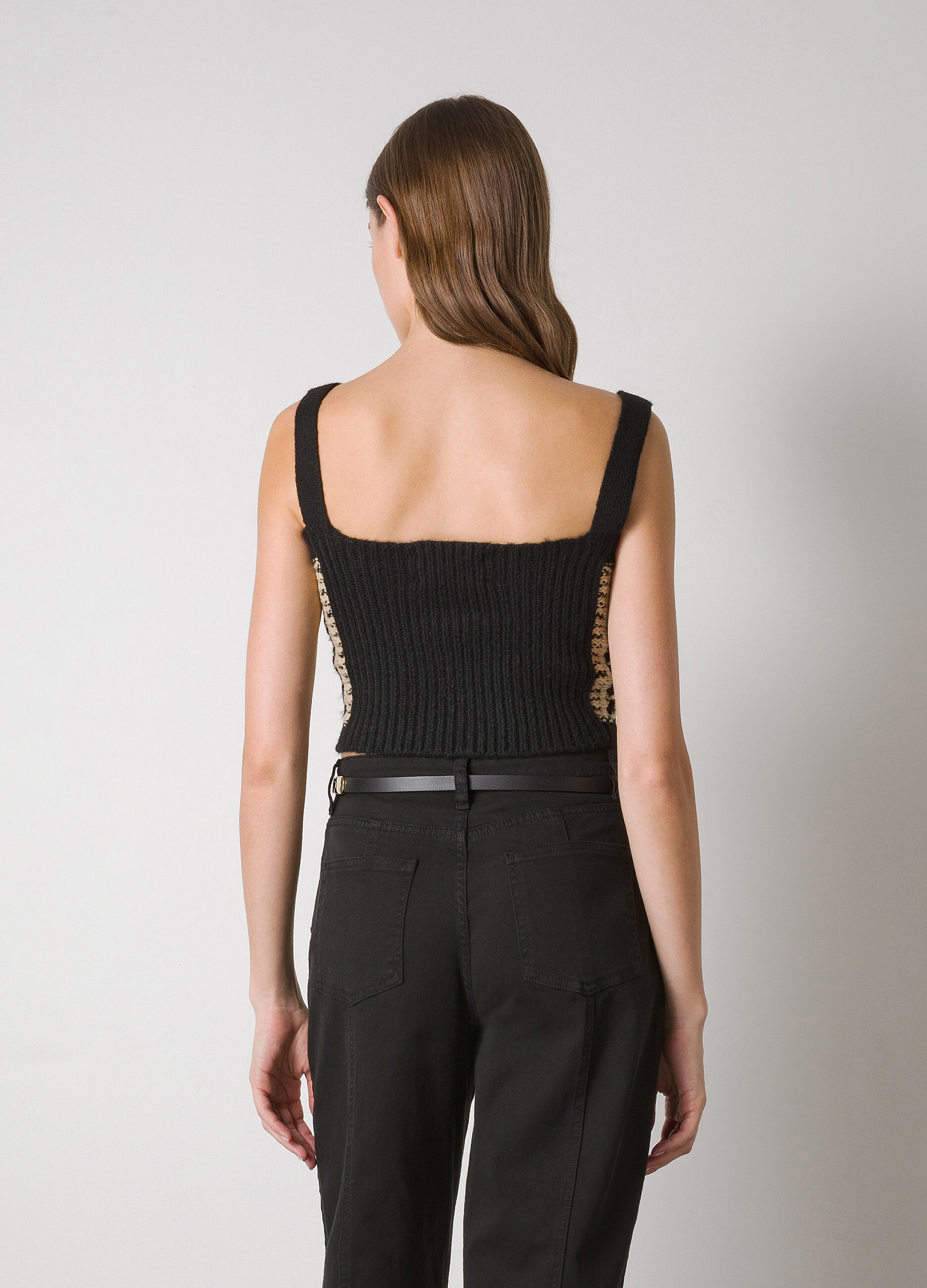 Alpaca wool-blend tricot bralette _1