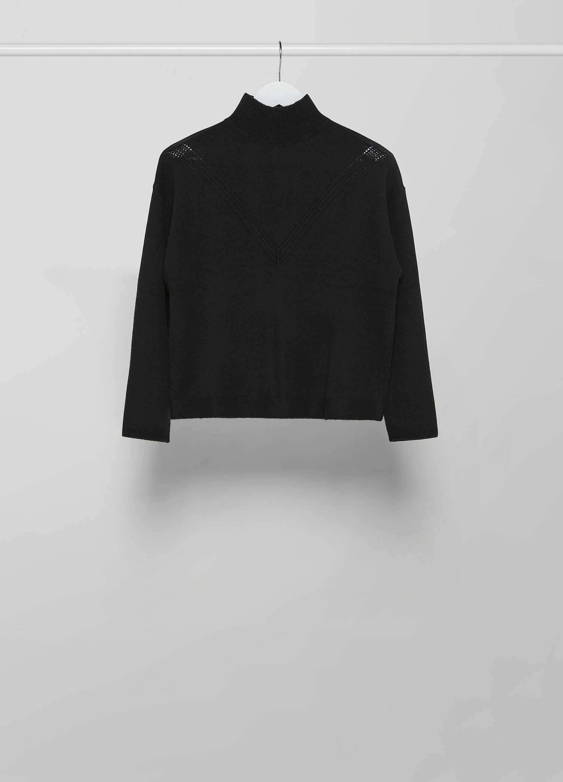 Cashmere blend pullover with high collar _4