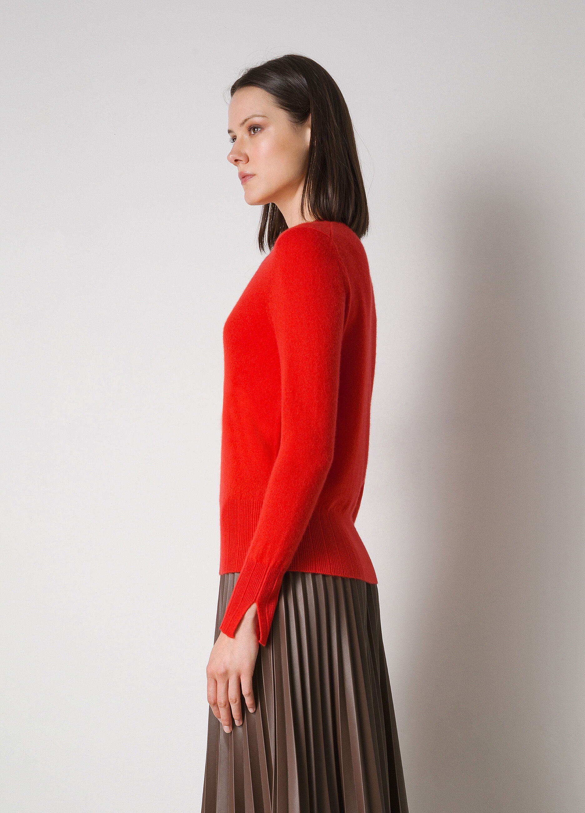 Pure cashmere tricot pullover _3