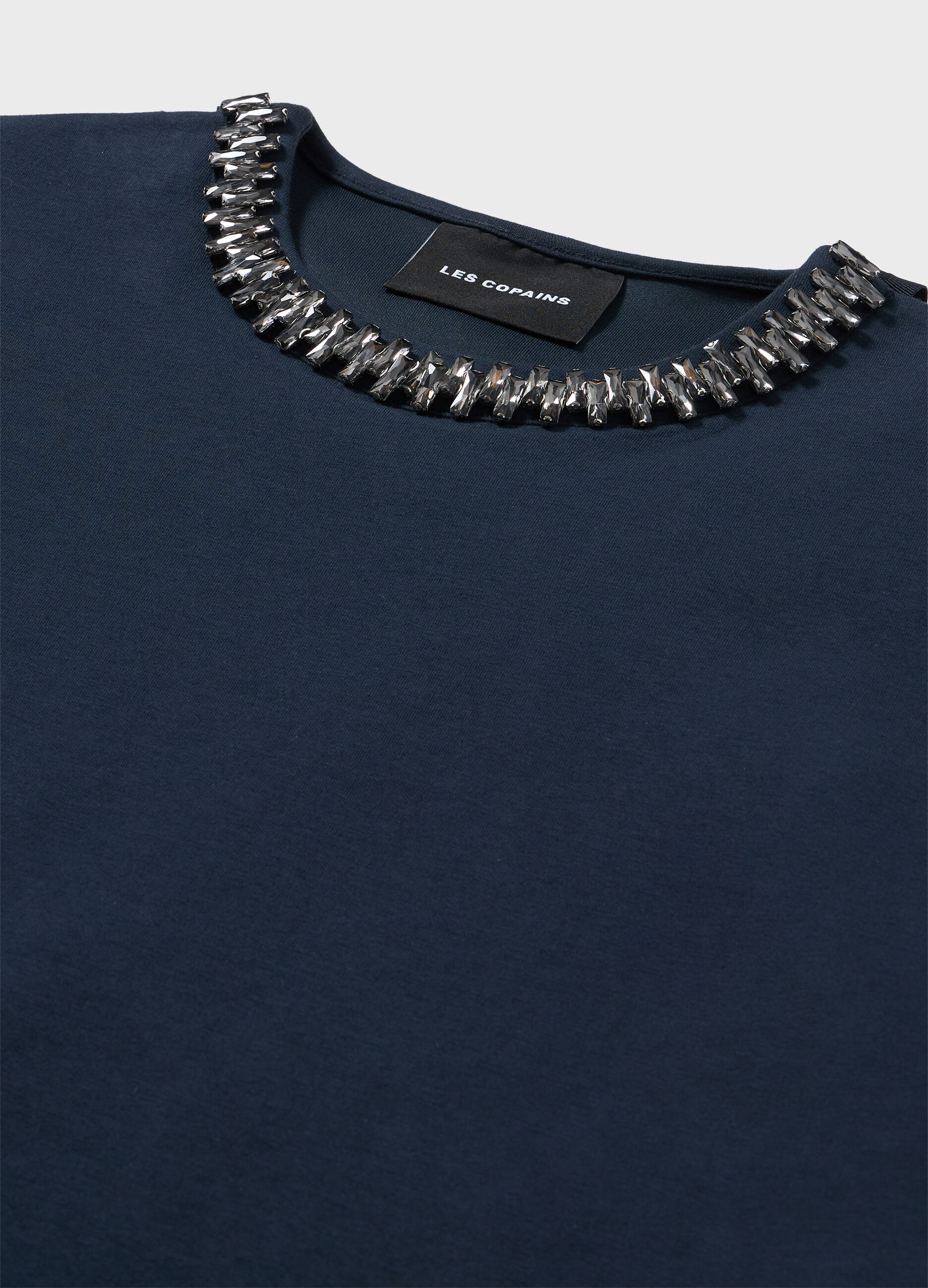 Top with short sleeves and diamantés