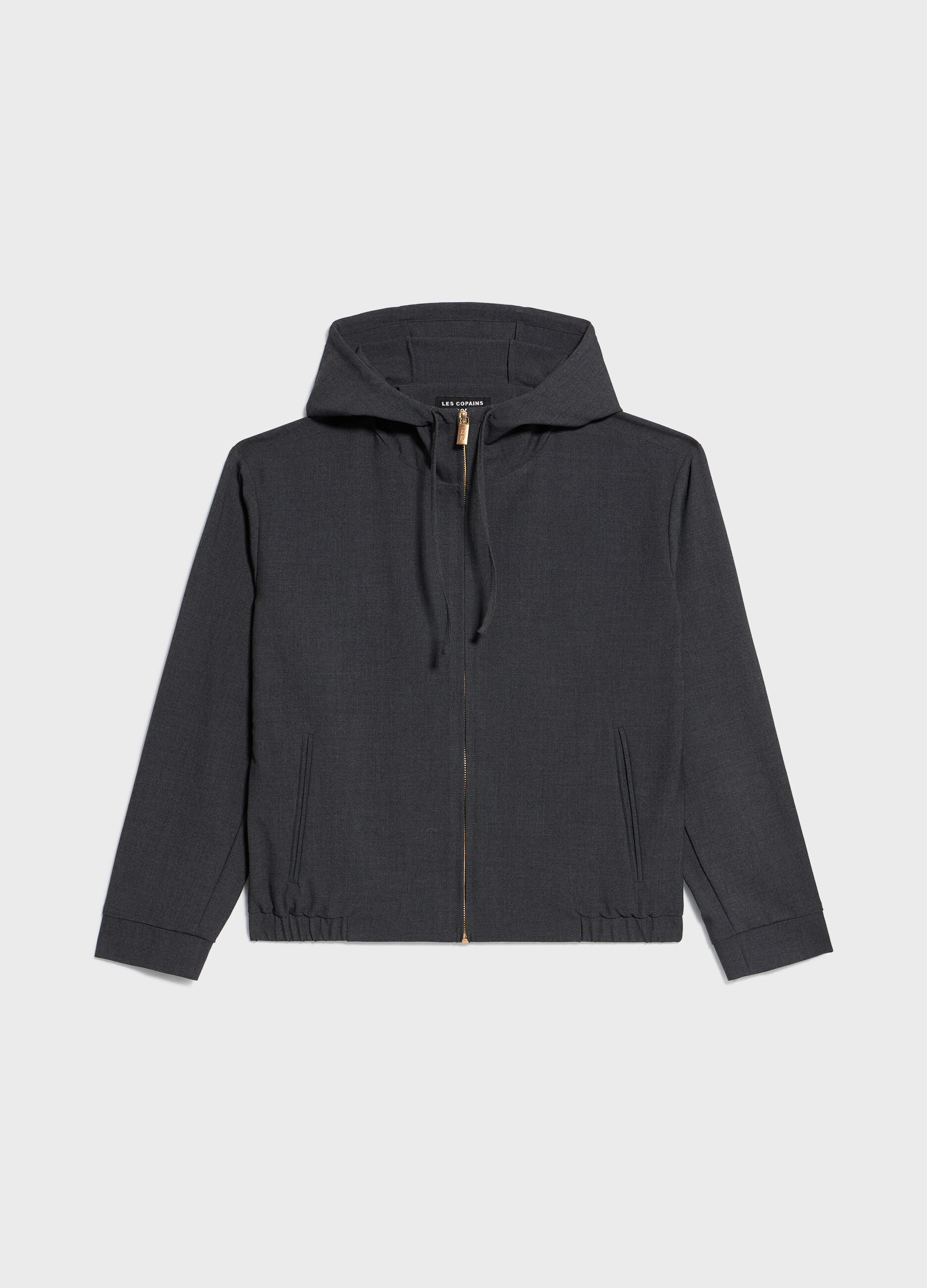 Bomber jacket with zip and hood