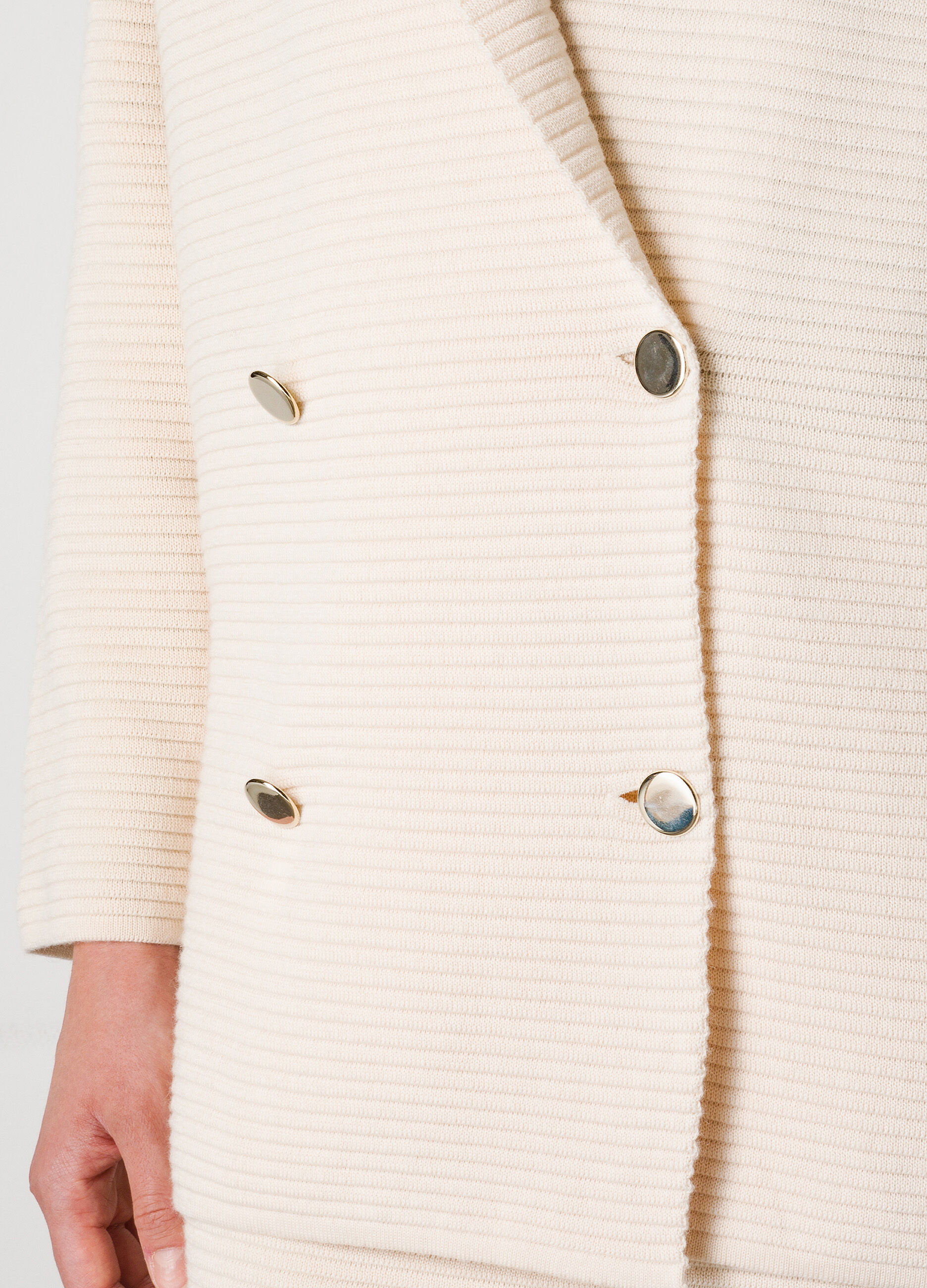 Merino wool blend tricot blazer