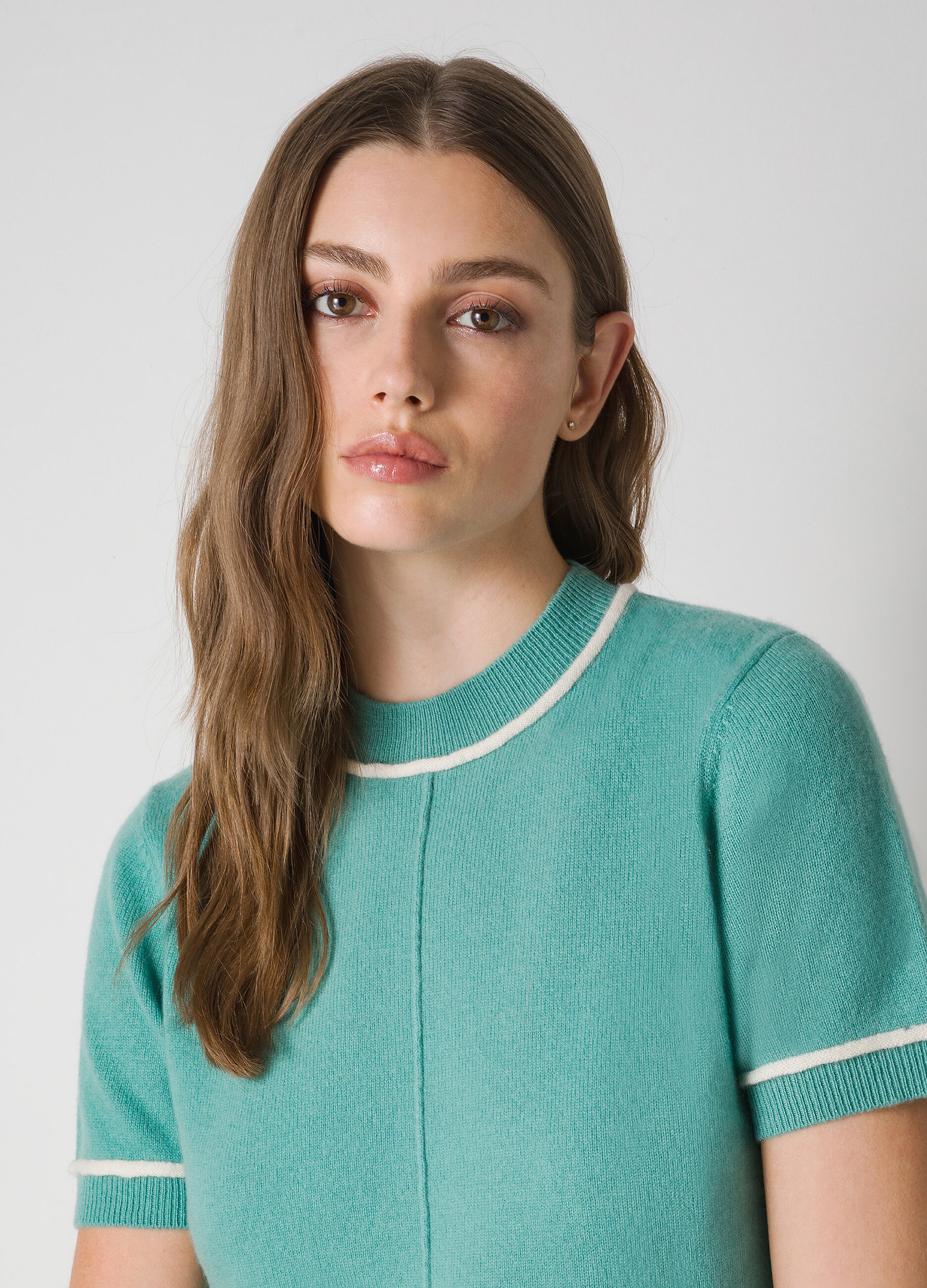 Short-sleeved cashmere-blend tricot_2