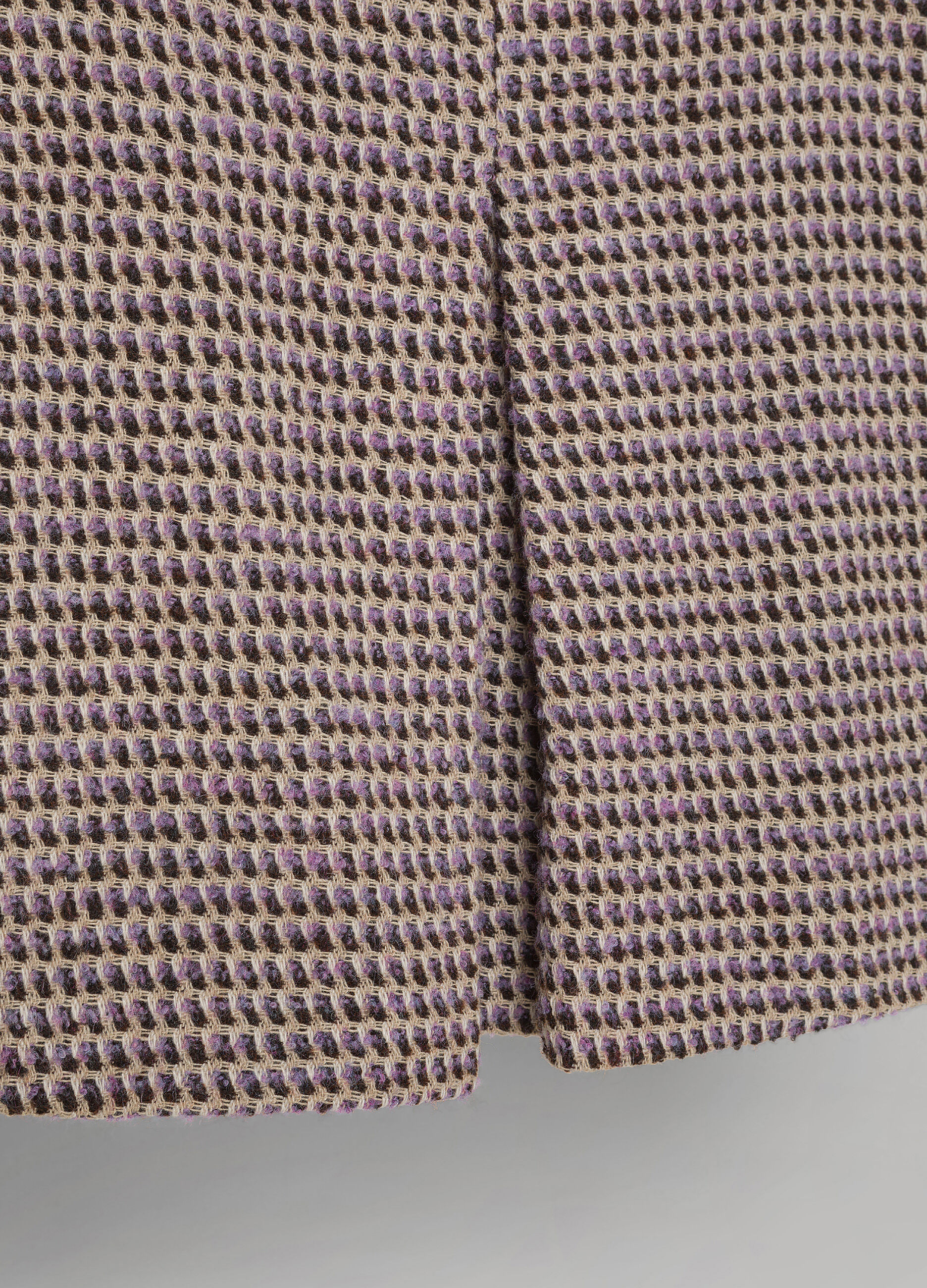 Mini-jupe violet lilas multicolore en laine mélangée_6
