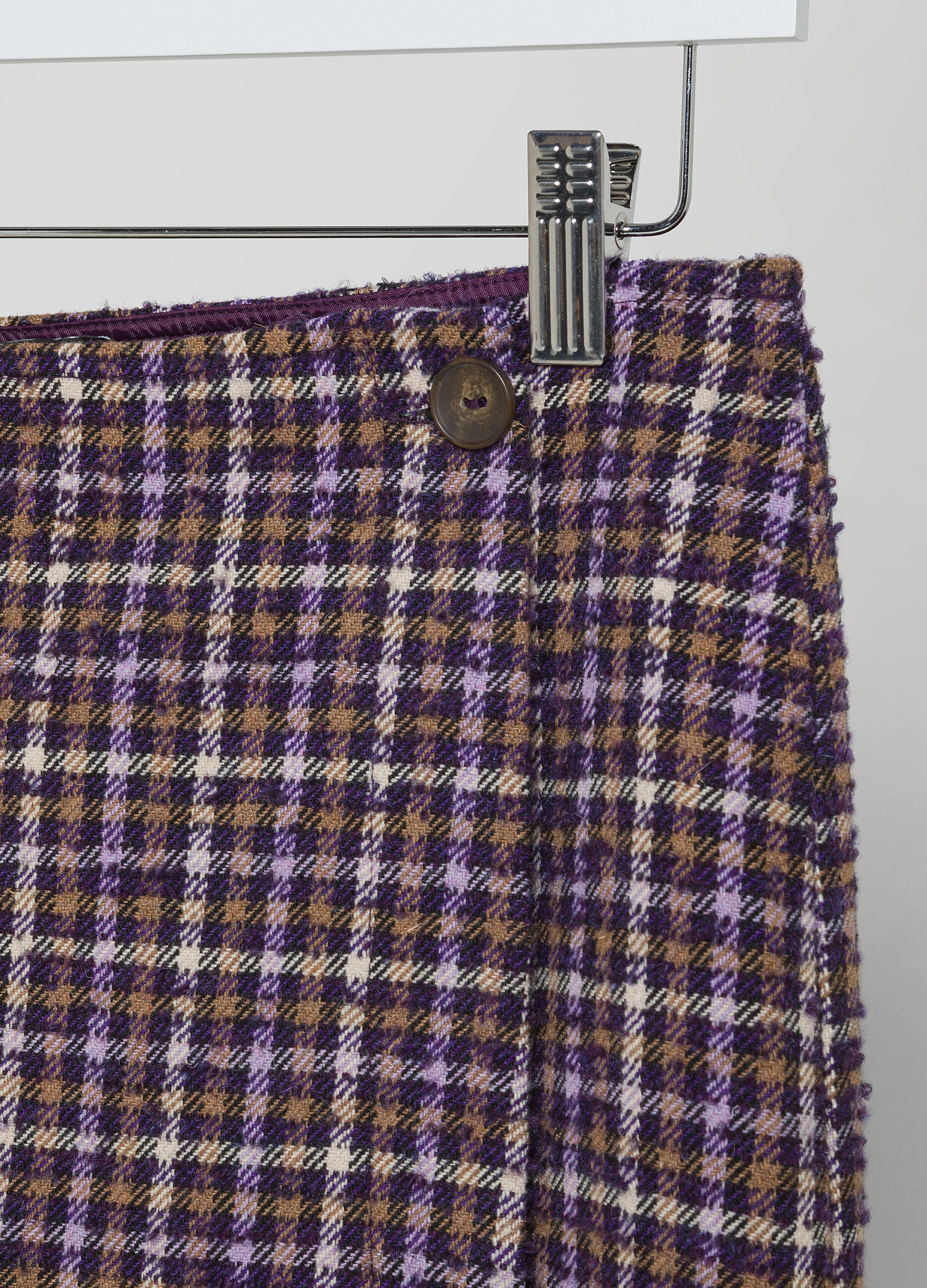 Wool-blend wrap-around skirt