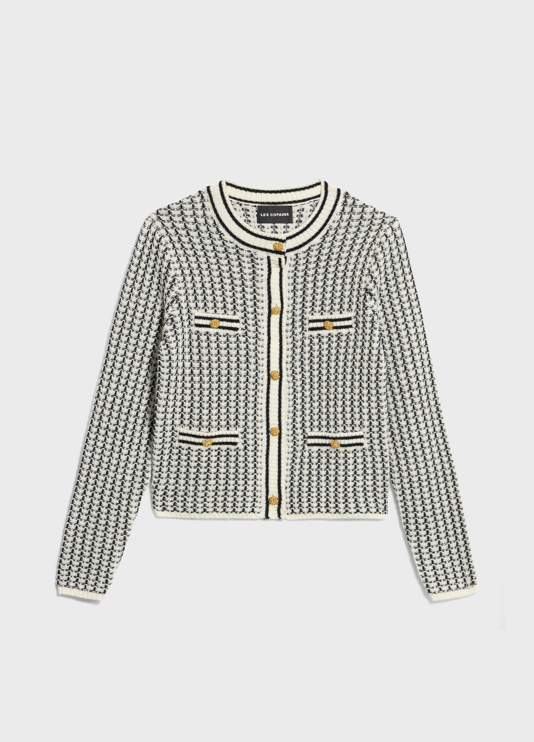 Two-tone knitted cardigan