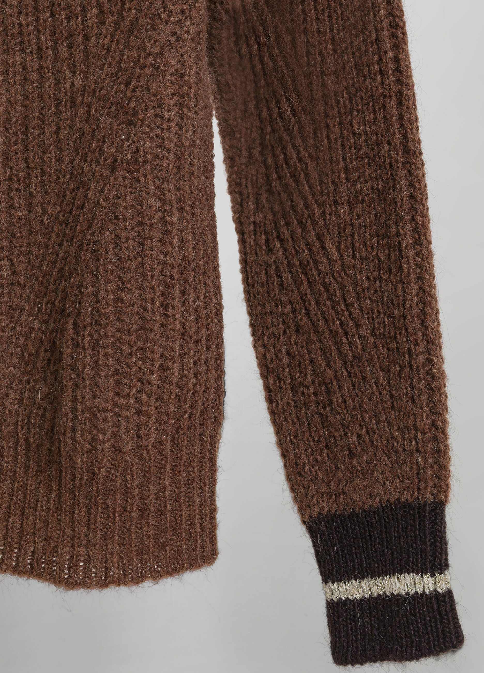 Pull en maille en laine et mohair mélangés