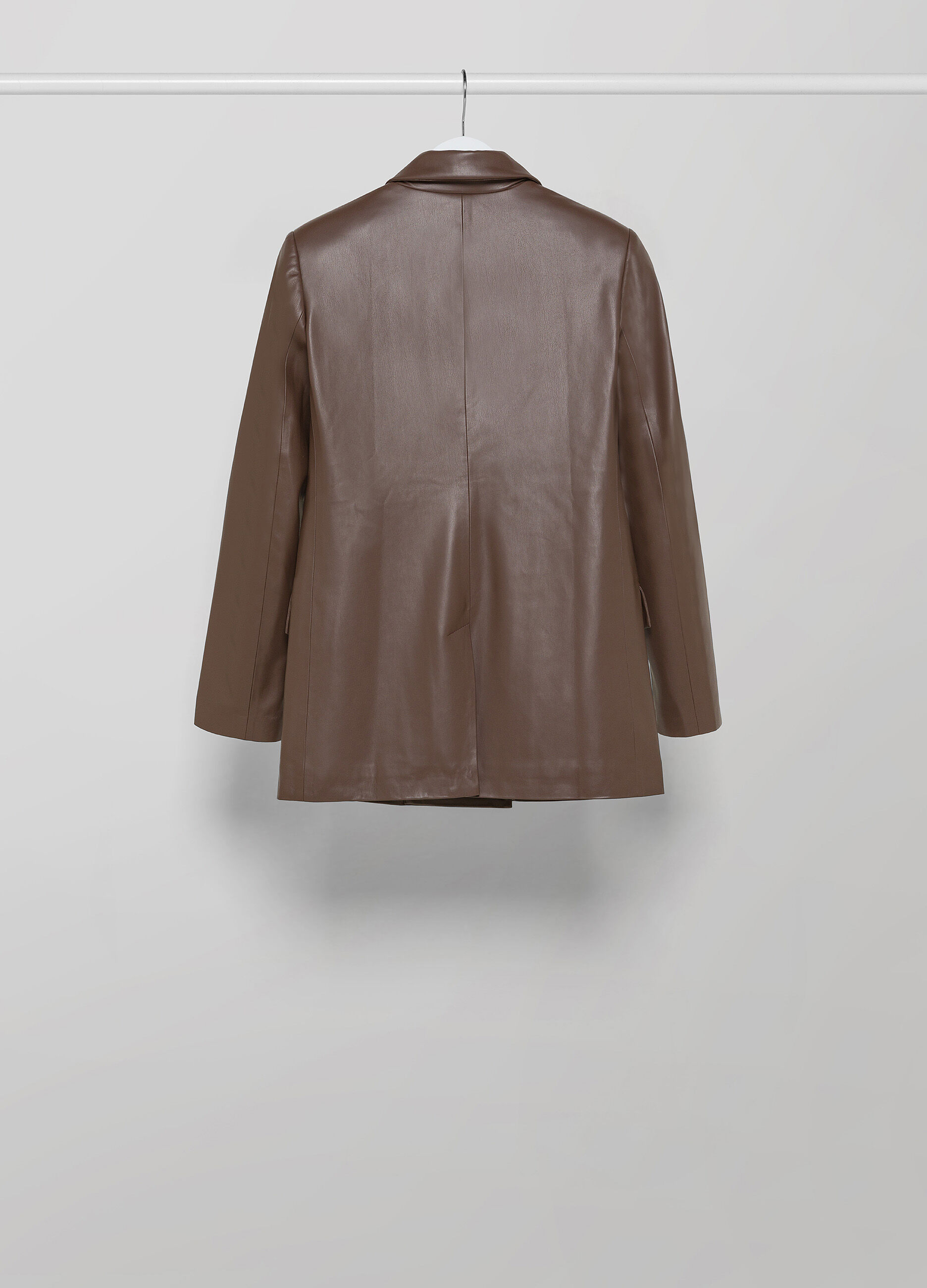 Faux leather double-breasted blazer_5