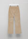 Beige Flare ribbed velvet trousers_5