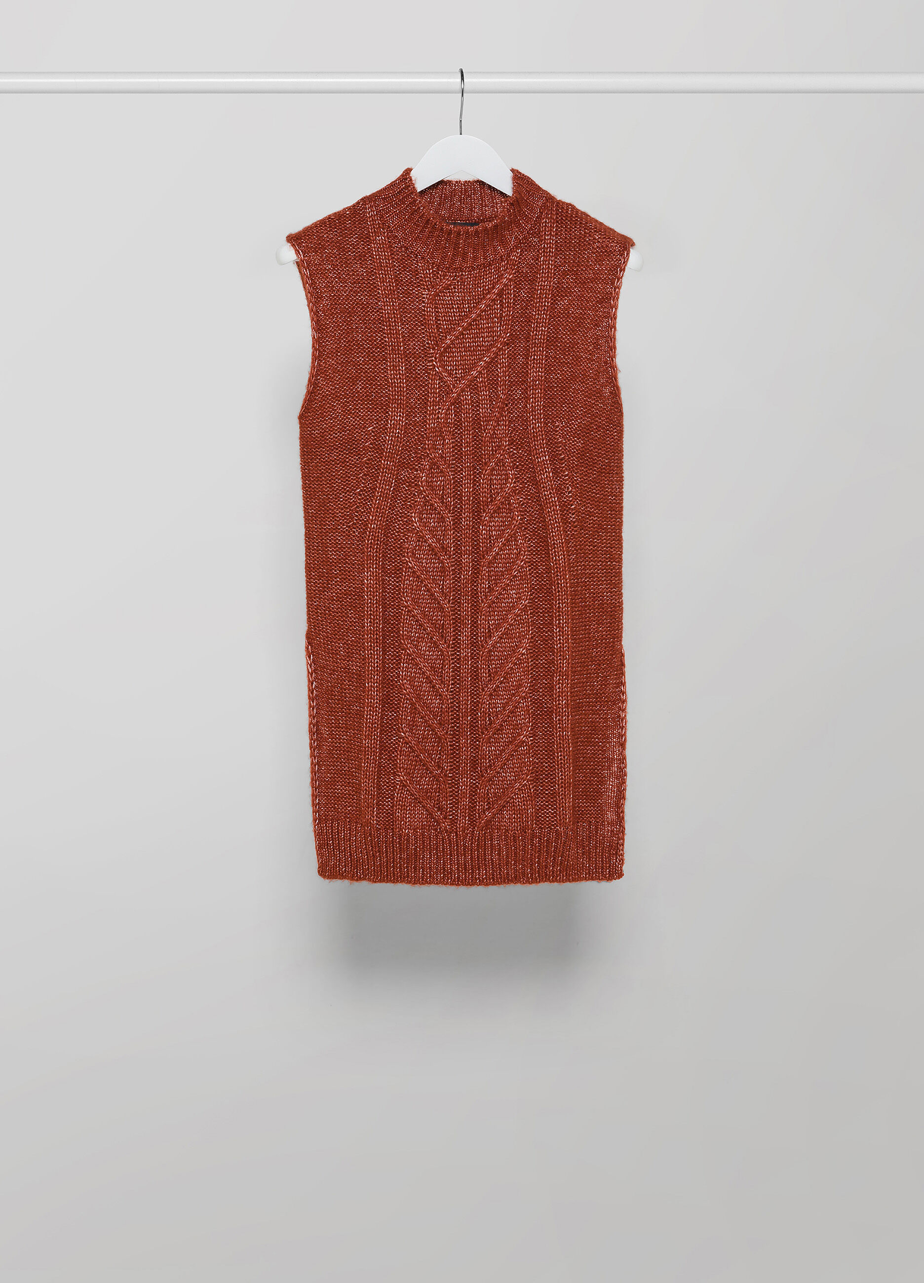 Sleeveless tricot in wool blend