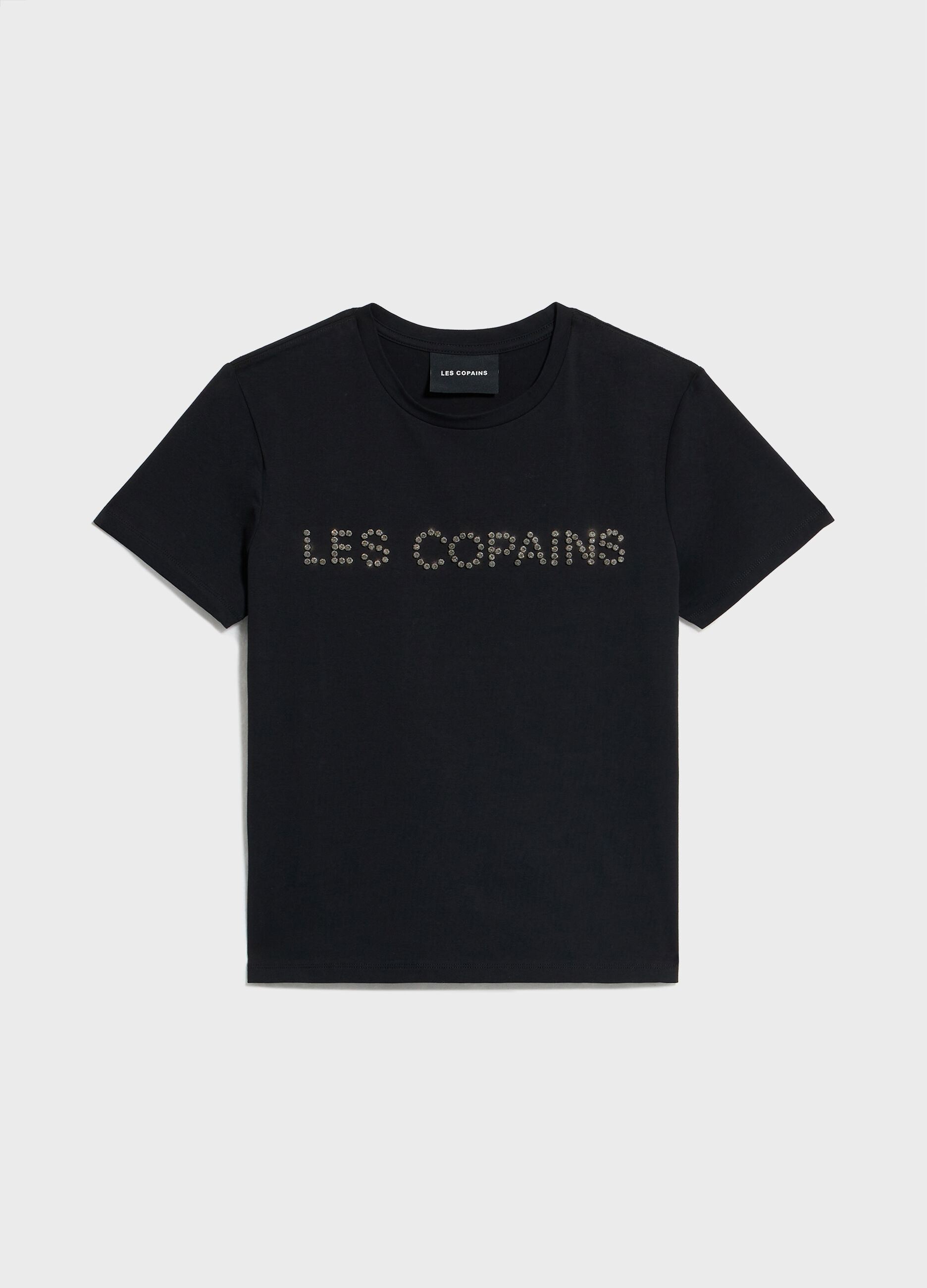 Short-sleeved T-shirt with diamantés