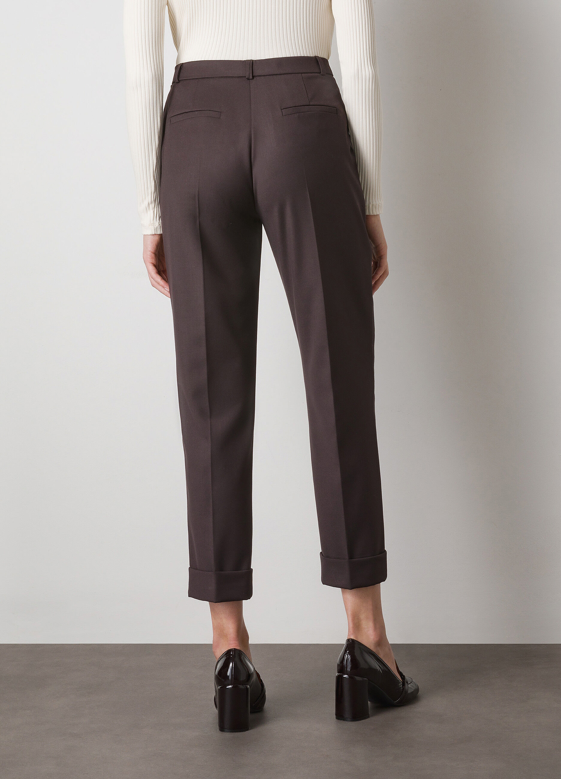 Ribbed flared trousers_1