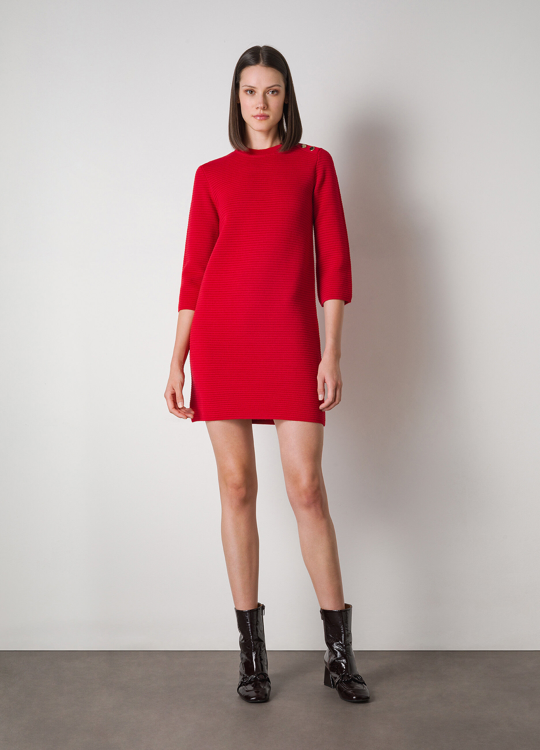 Merino wool blend short dress_0