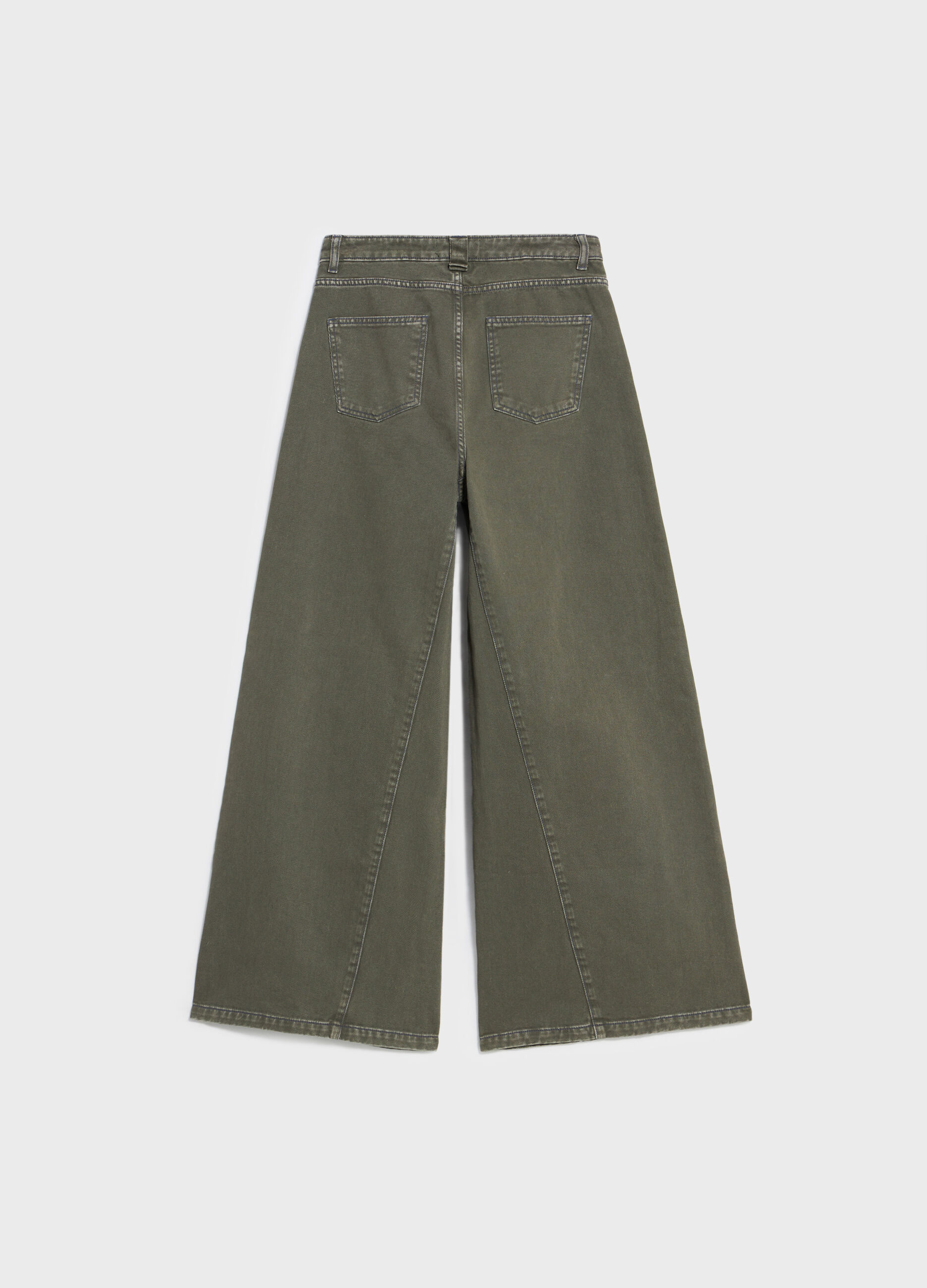 Wide-leg trousers in denim