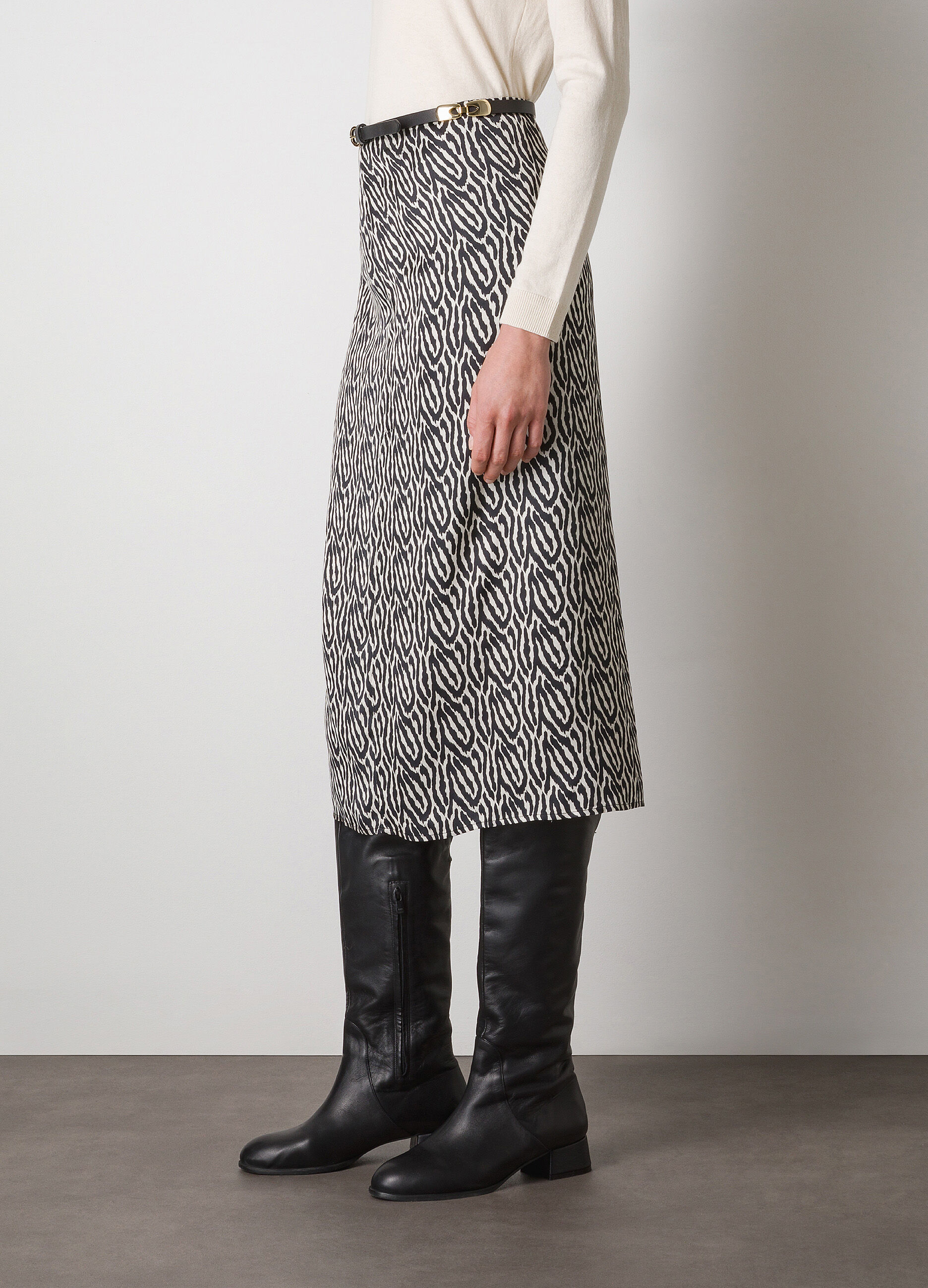 Animal print midi skirt_3