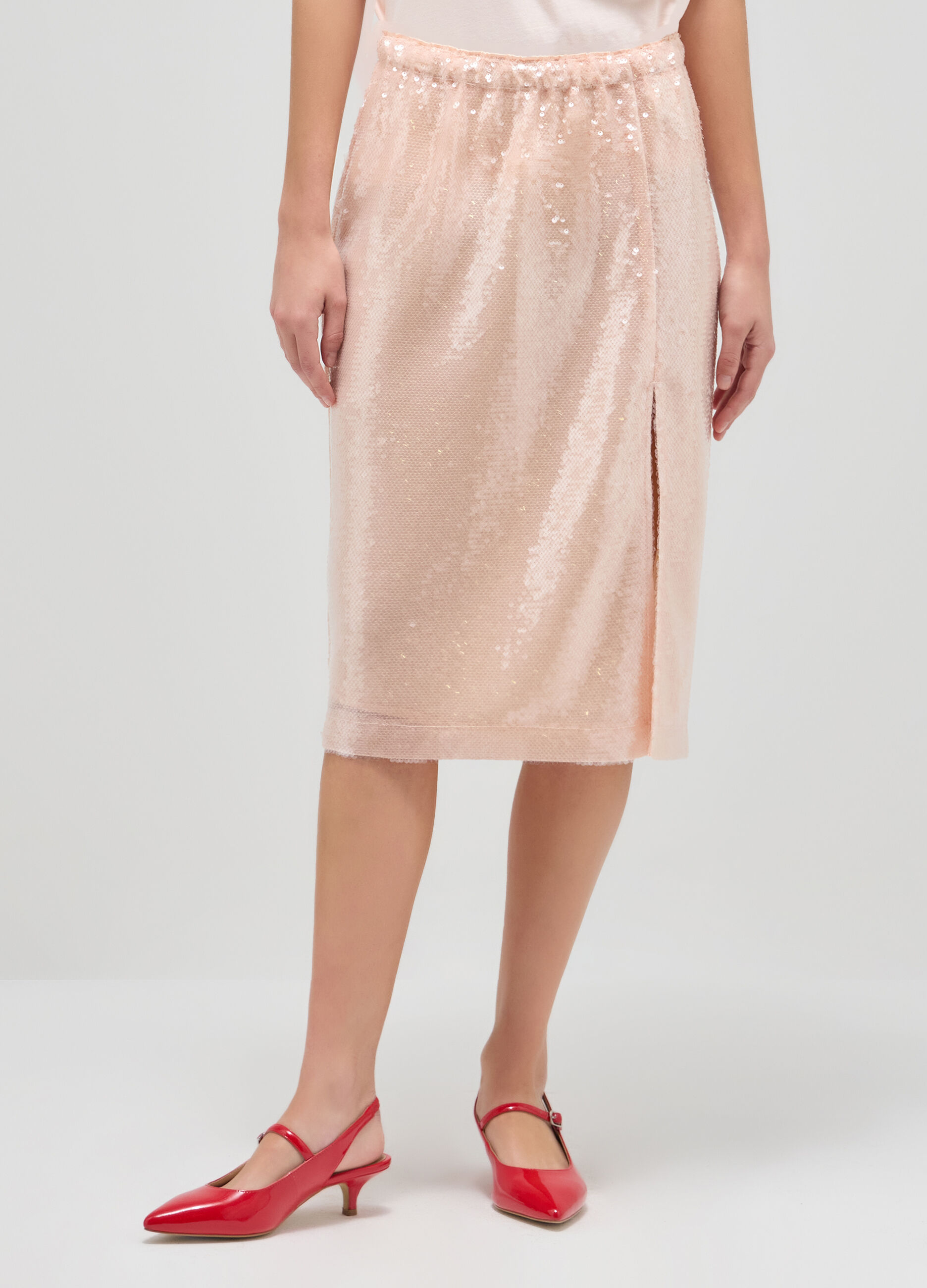 Midi skirt with sequins