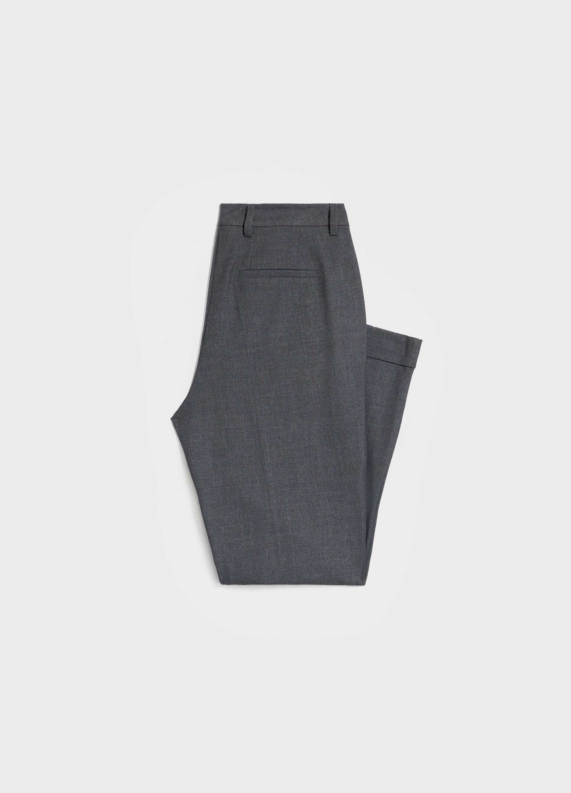 Cigarette trousers with turn-ups