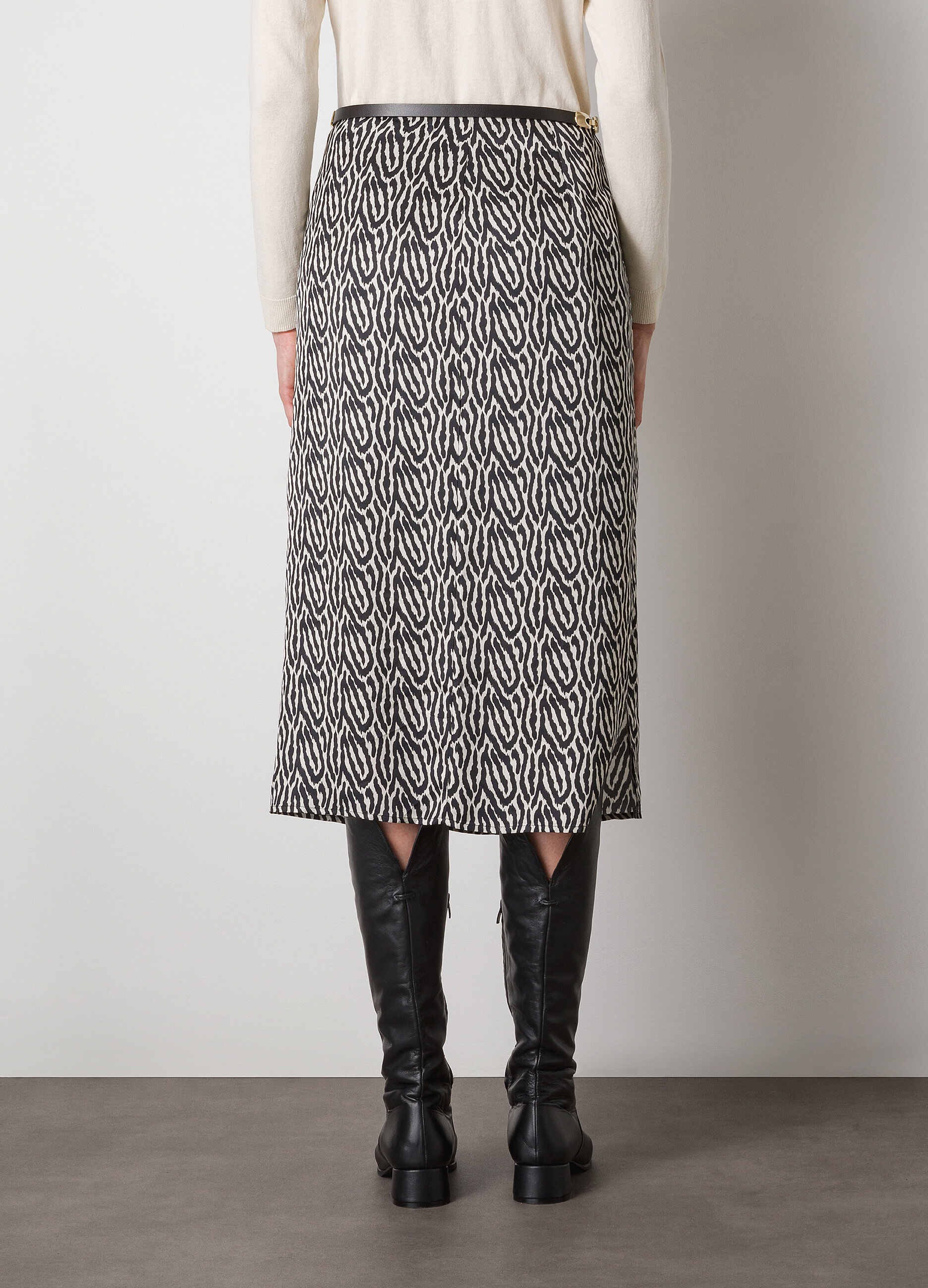 Animal print midi skirt_1
