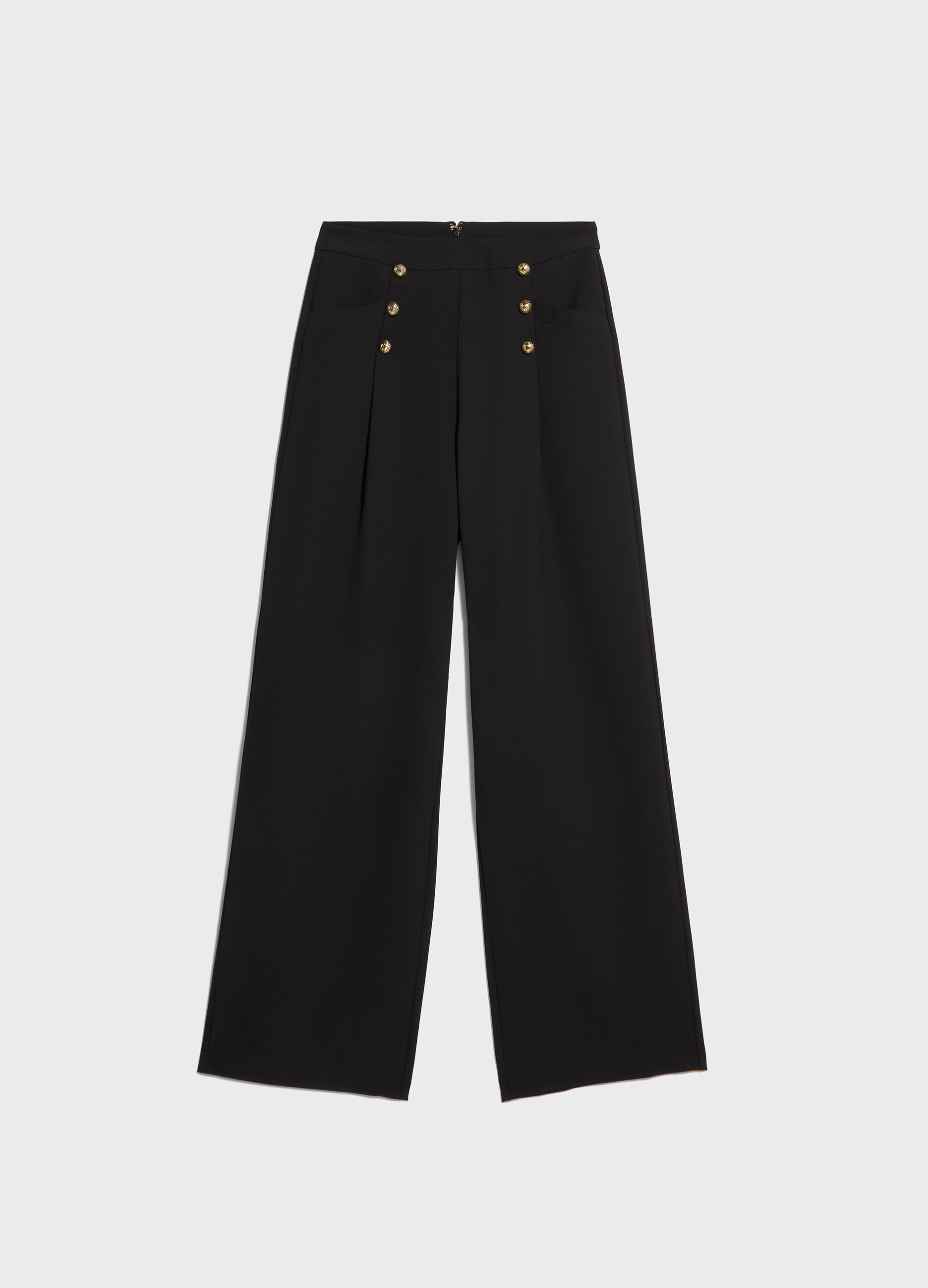 Palazzo trousers with side buttons_4