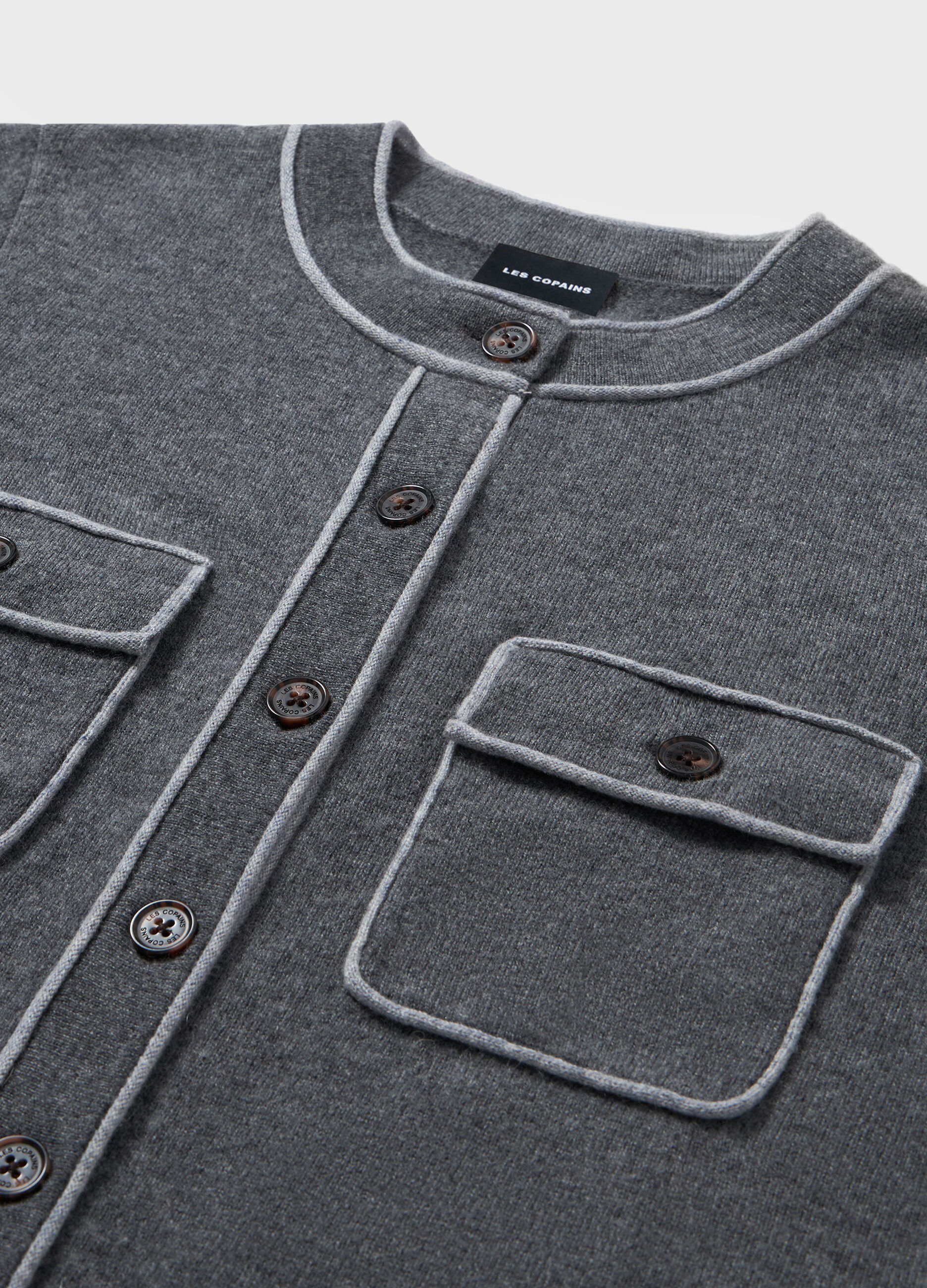 Knitted cardigan in wool and cashmere