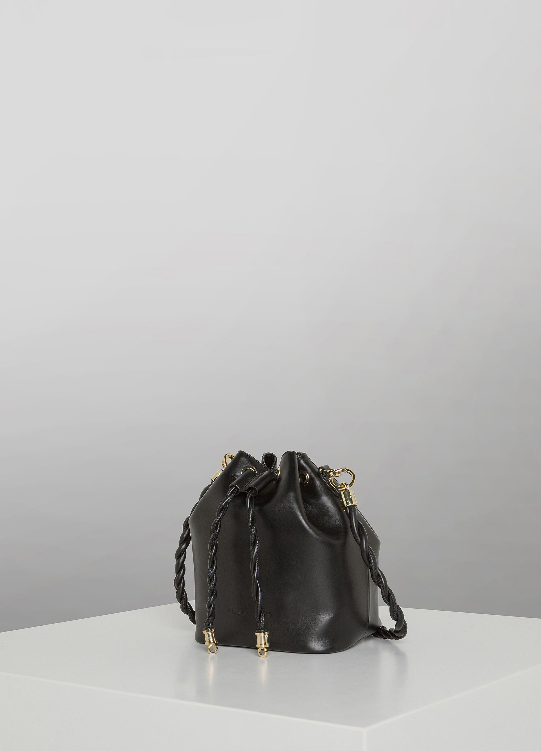 Real leather bucket bag