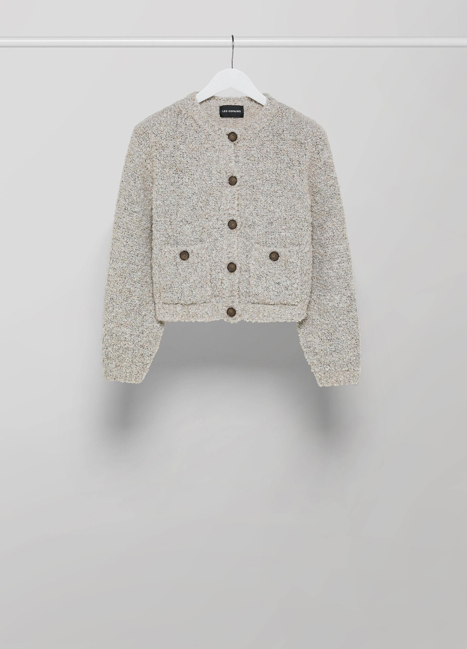 Alpaca wool blend loop stitch cardigan_4
