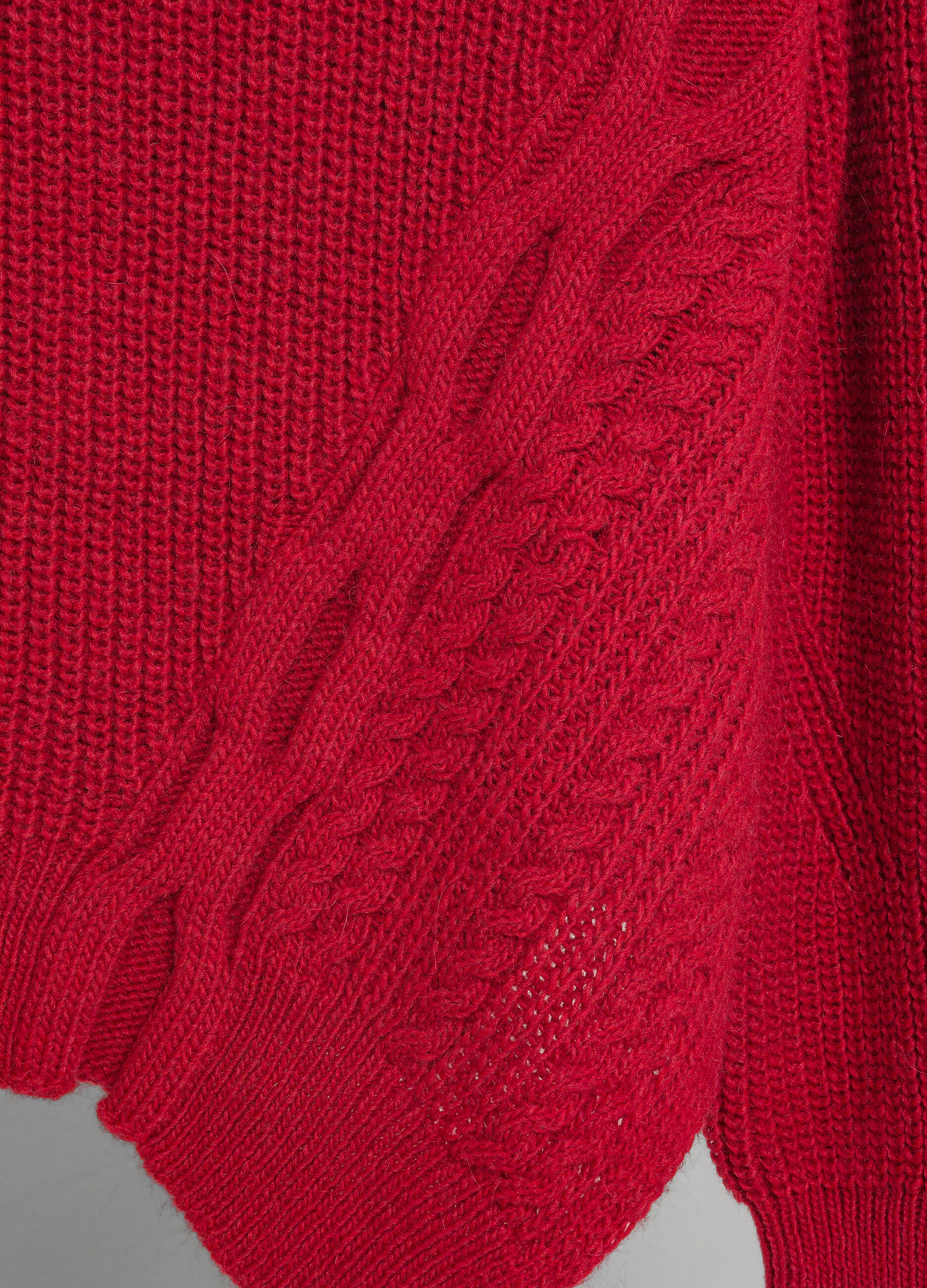 Tricot in wool and alpaca blend with cable design _6