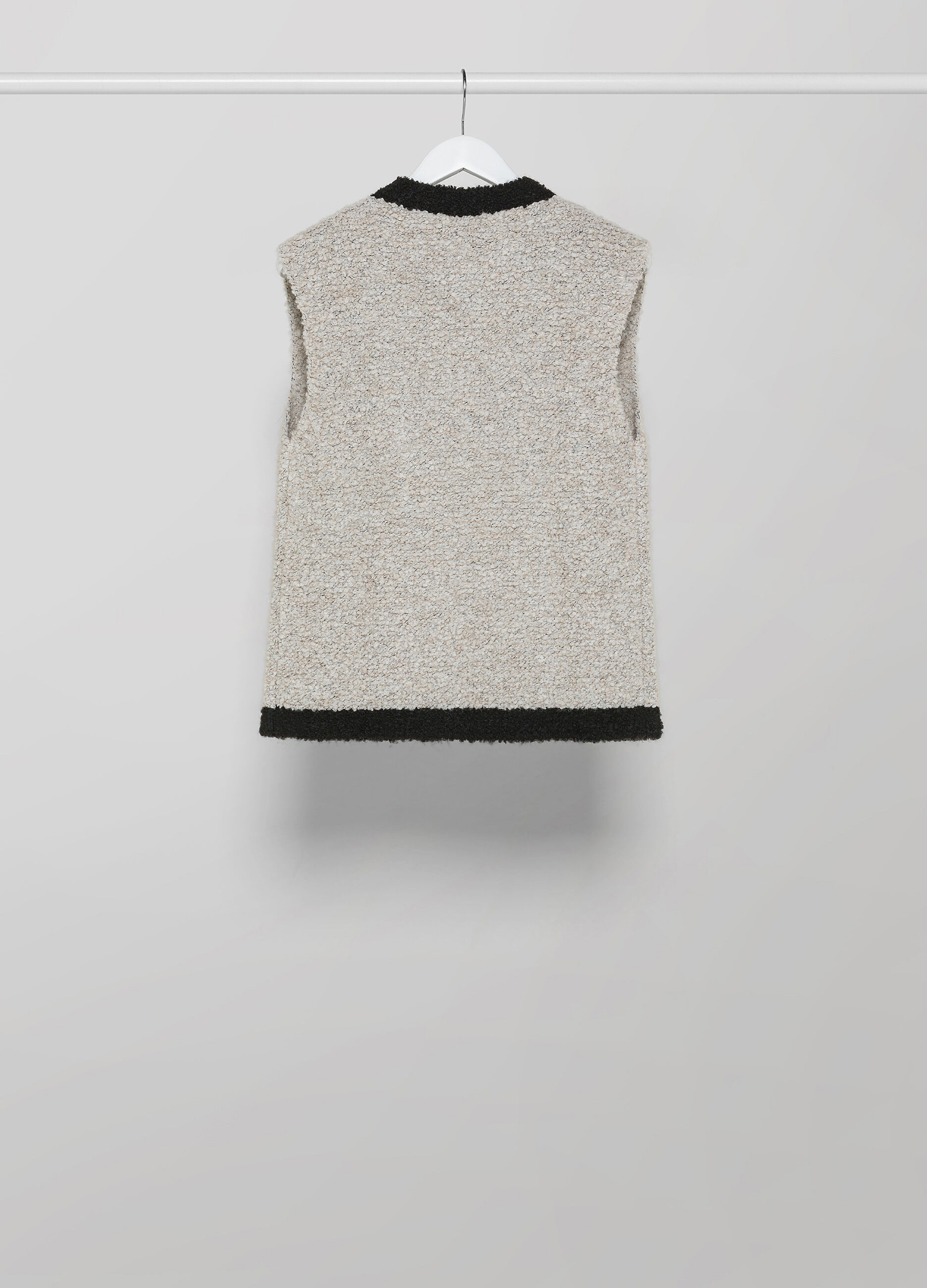 Loop stitch tricot gilet with alpaca wool_5