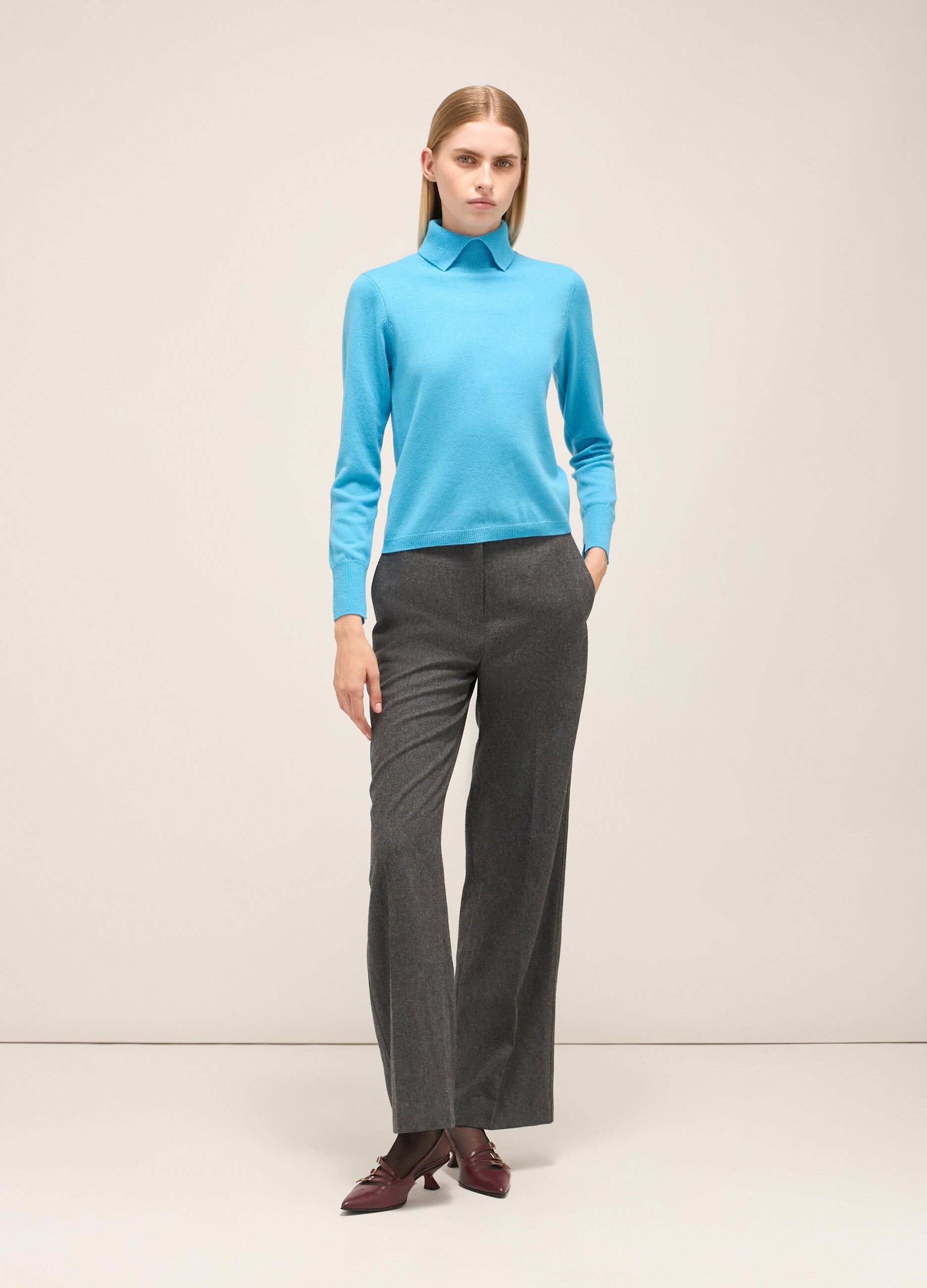 Knitted turtleneck in merino wool