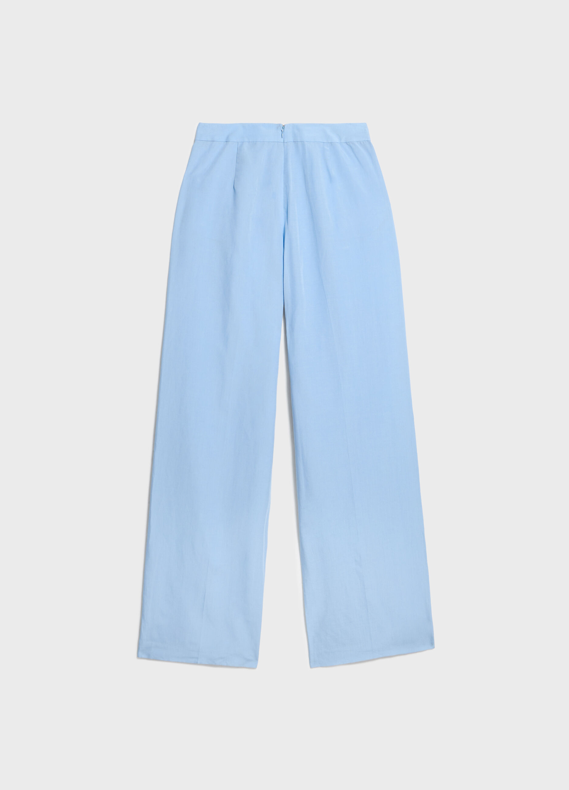 Wide-leg trousers in lyocell and linen_5