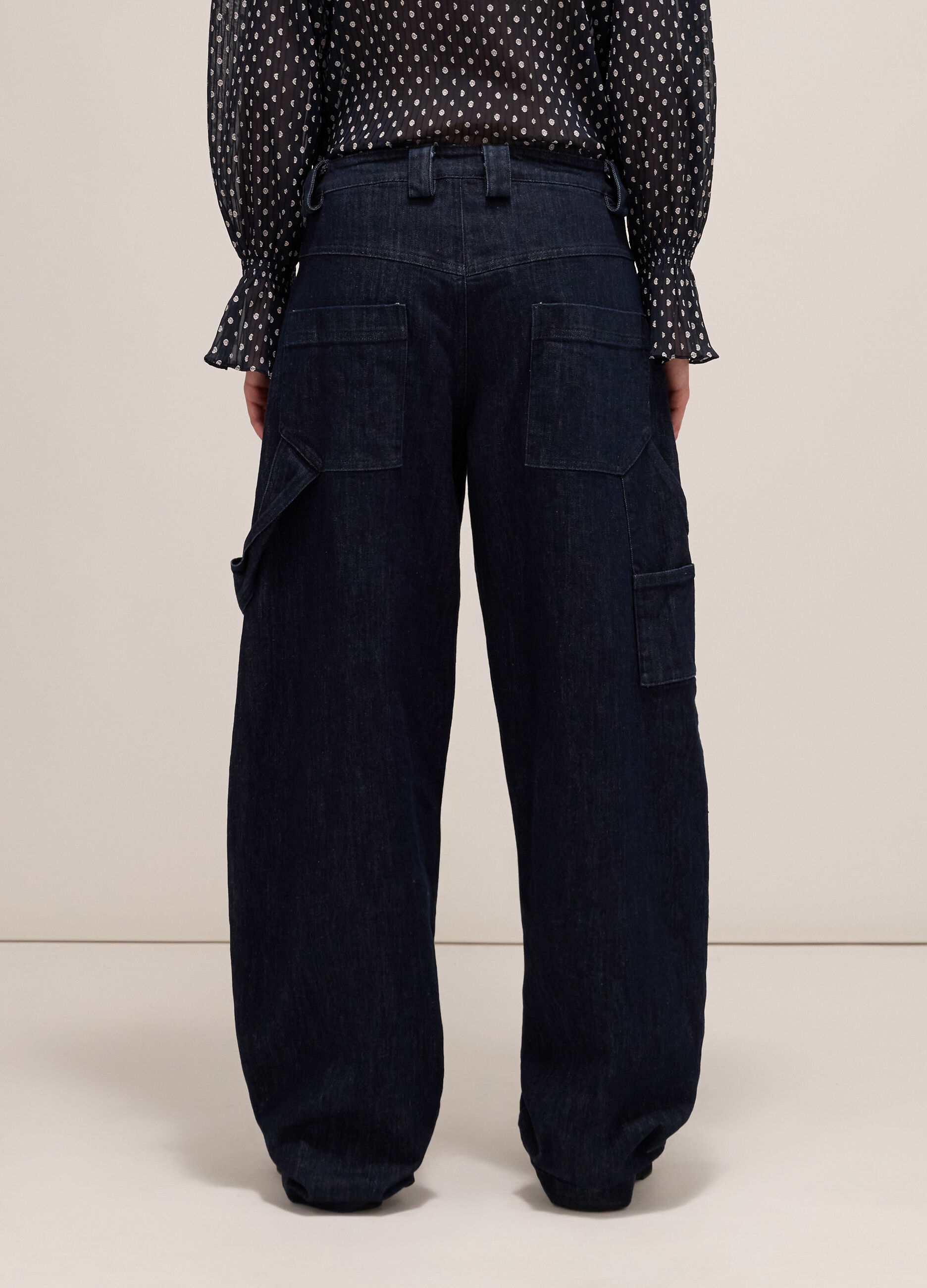 Cargo jeans in stretch cotton