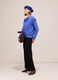 Knitted sweater with round neck in cashmere and merino wool_0