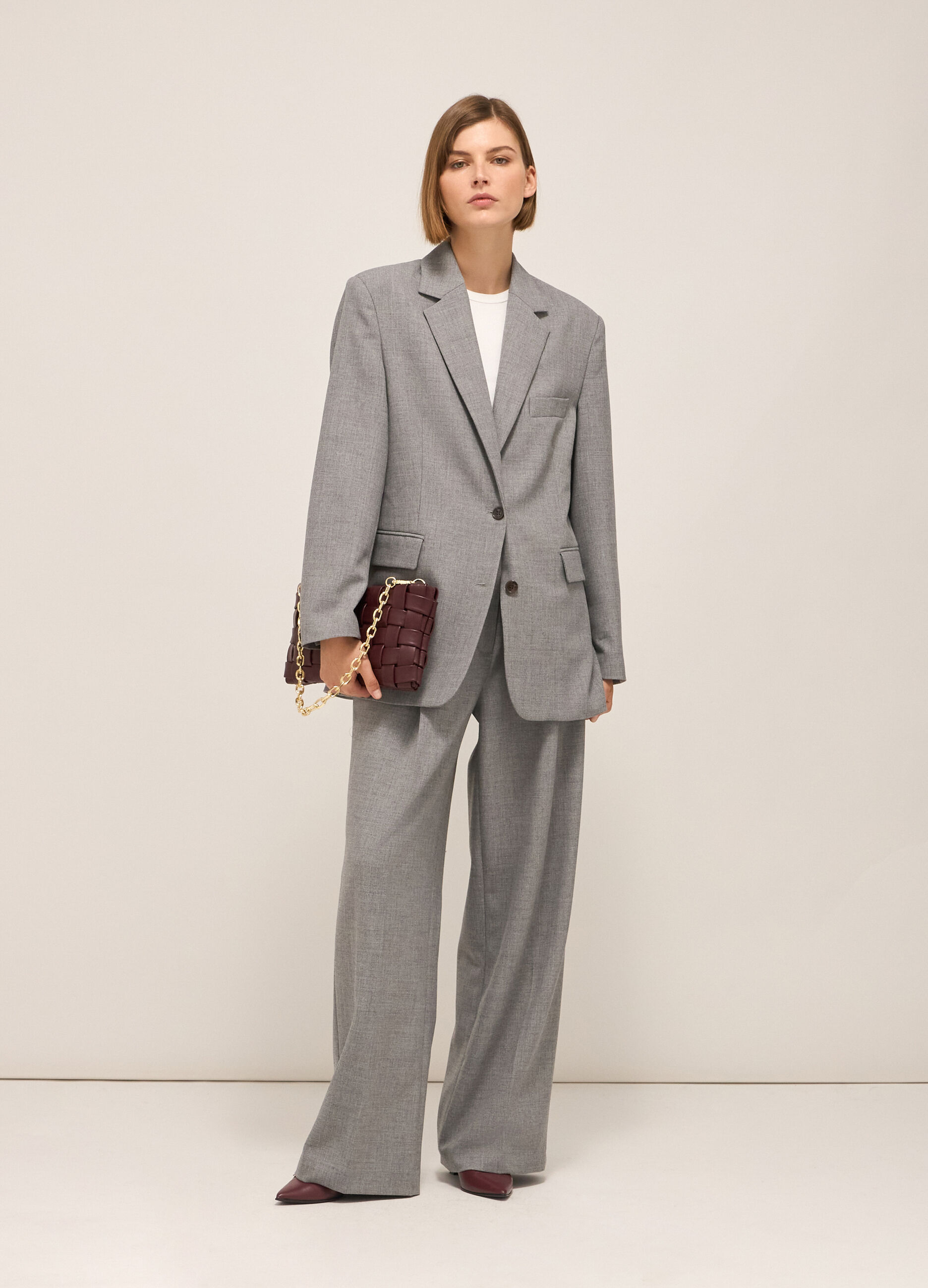Palazzo trousers with darts