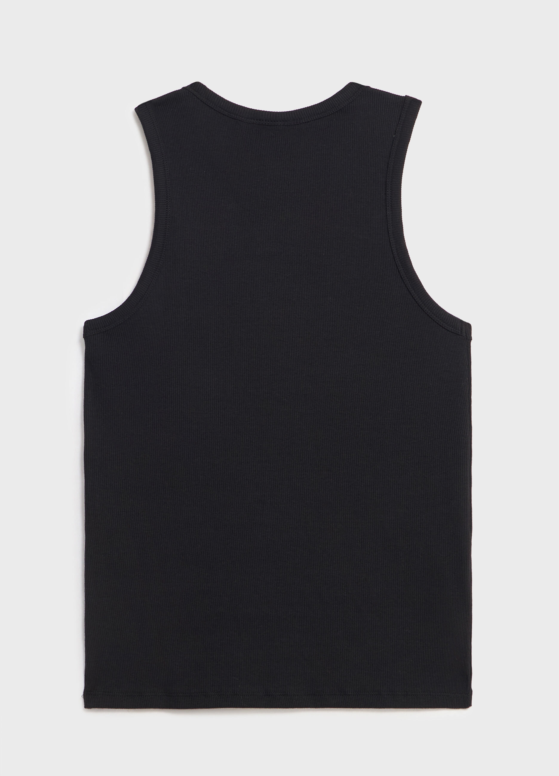 Vest in stretch cotton