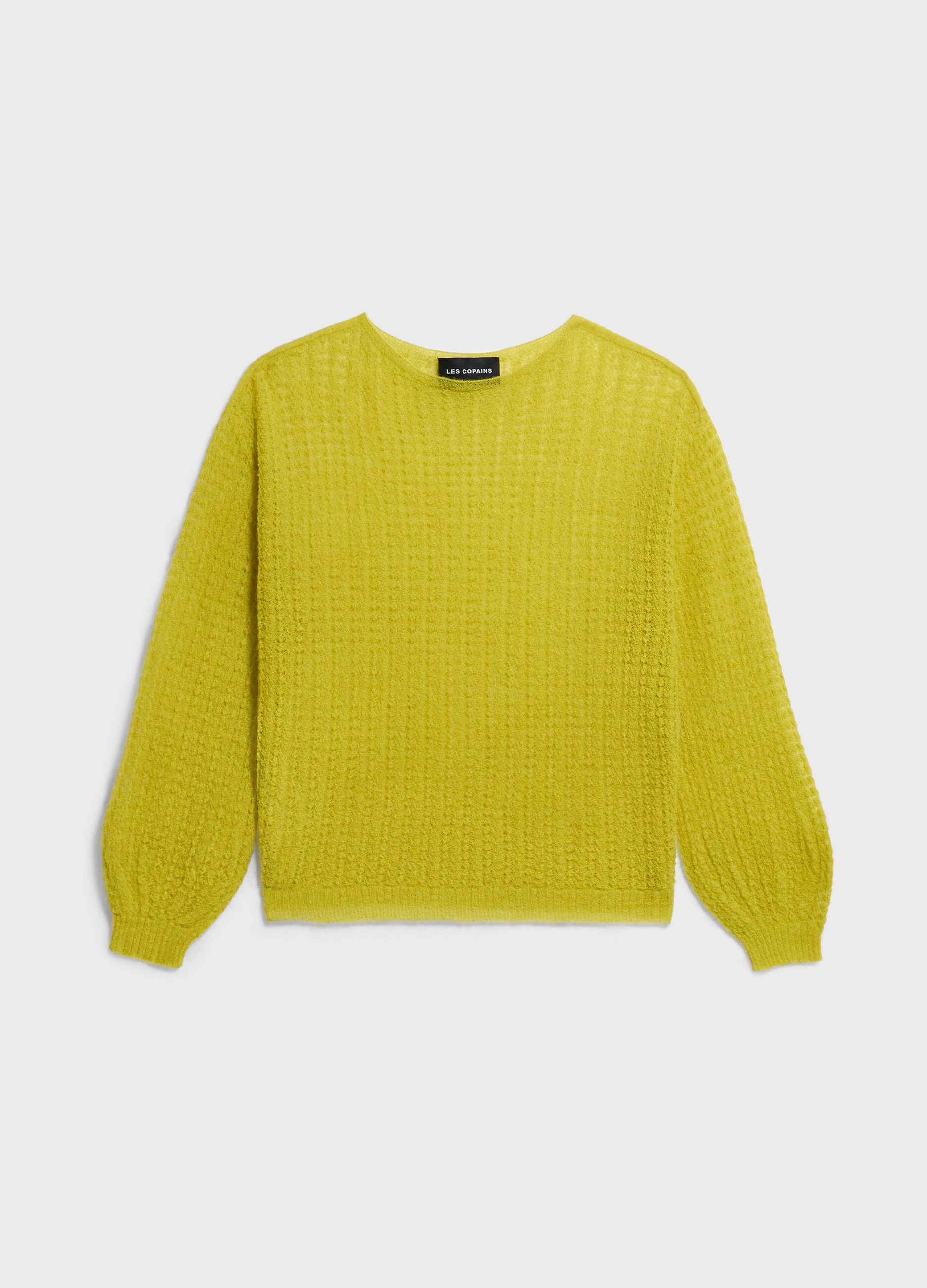 Knitted sweater with long sleeves