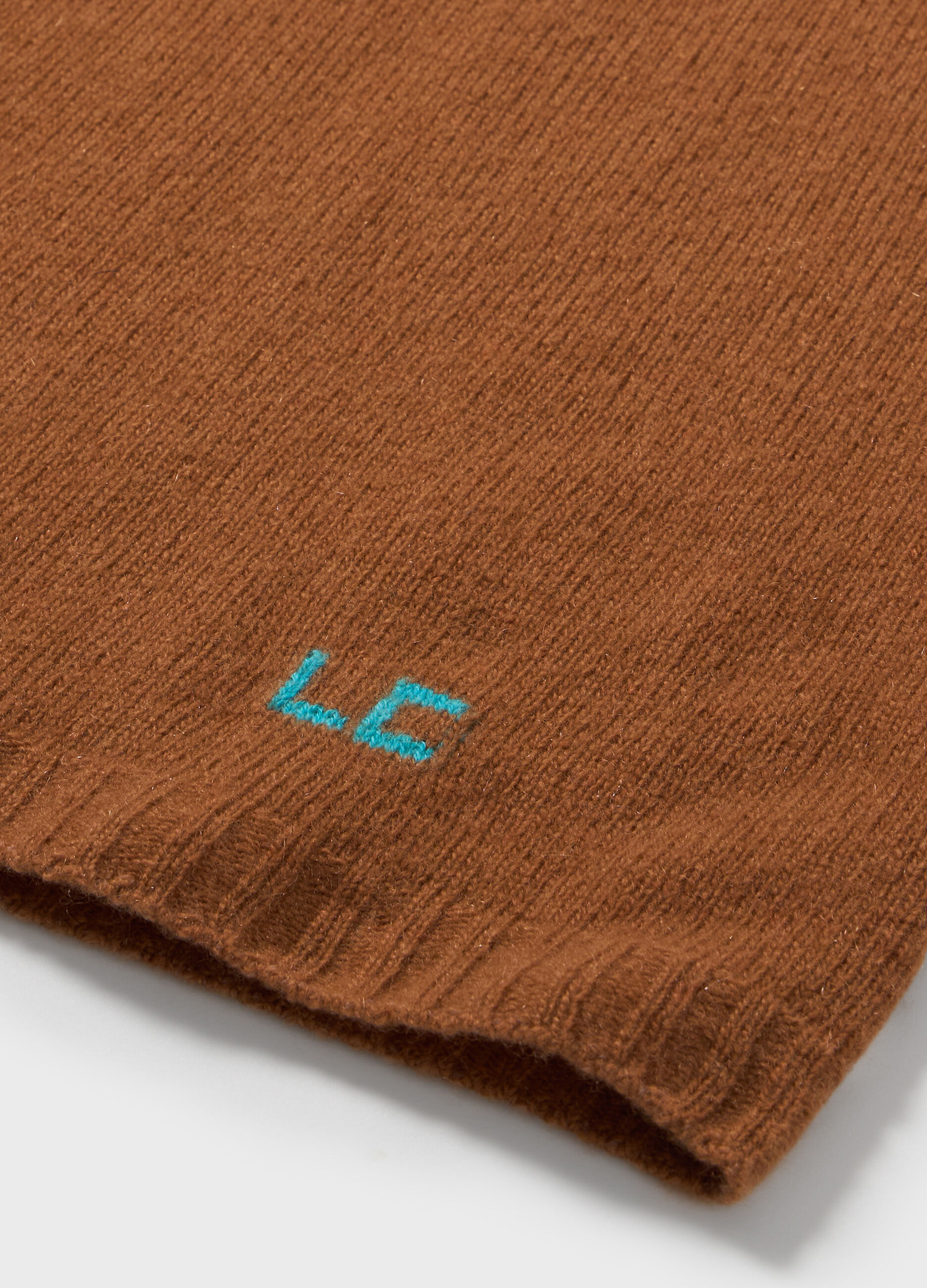 Knitted gilet in cashmere and merino wool