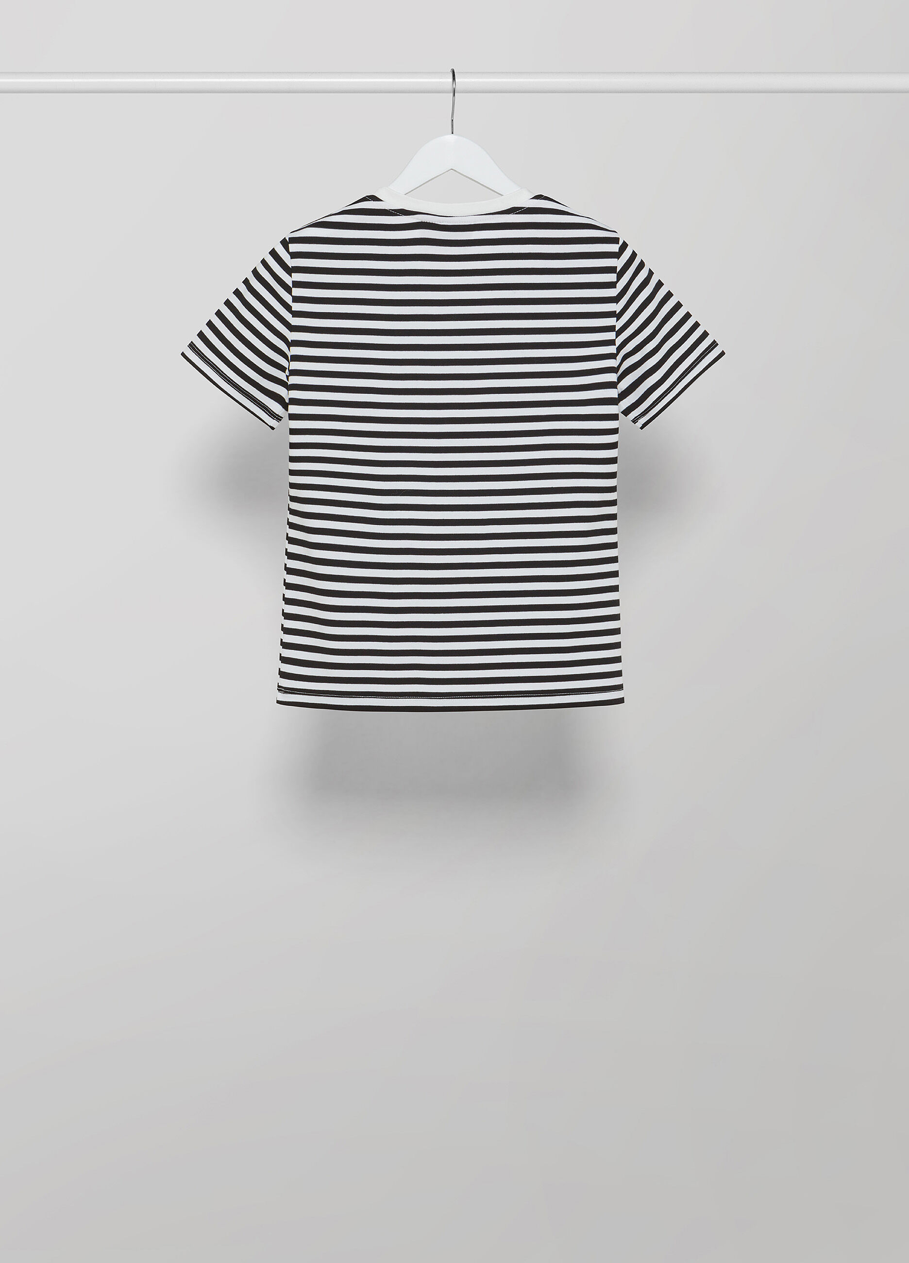 T-shirt rayé blanc et noir 100 % coton_5
