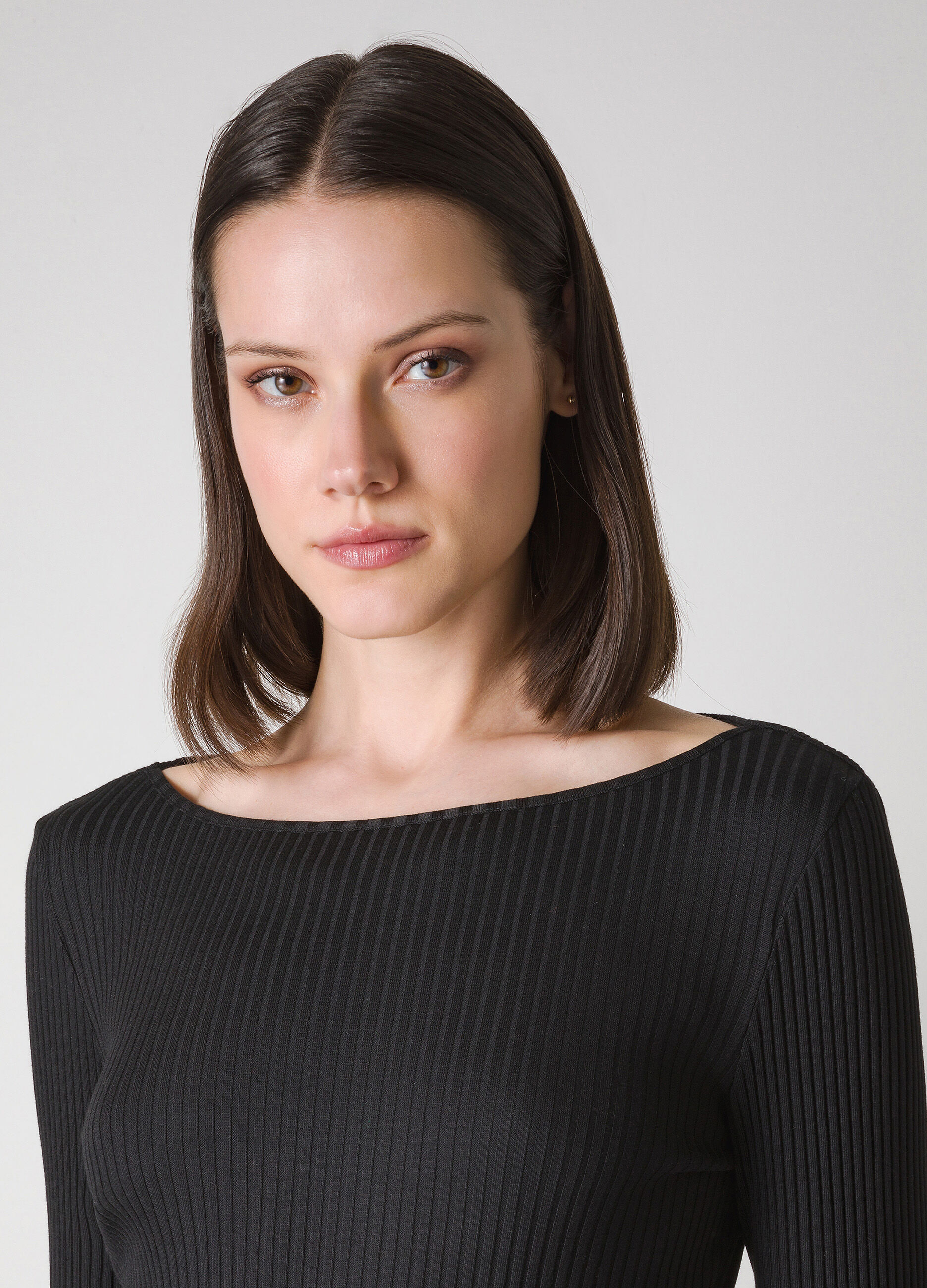 Long-sleeved T-shirt in stretch cotton_2