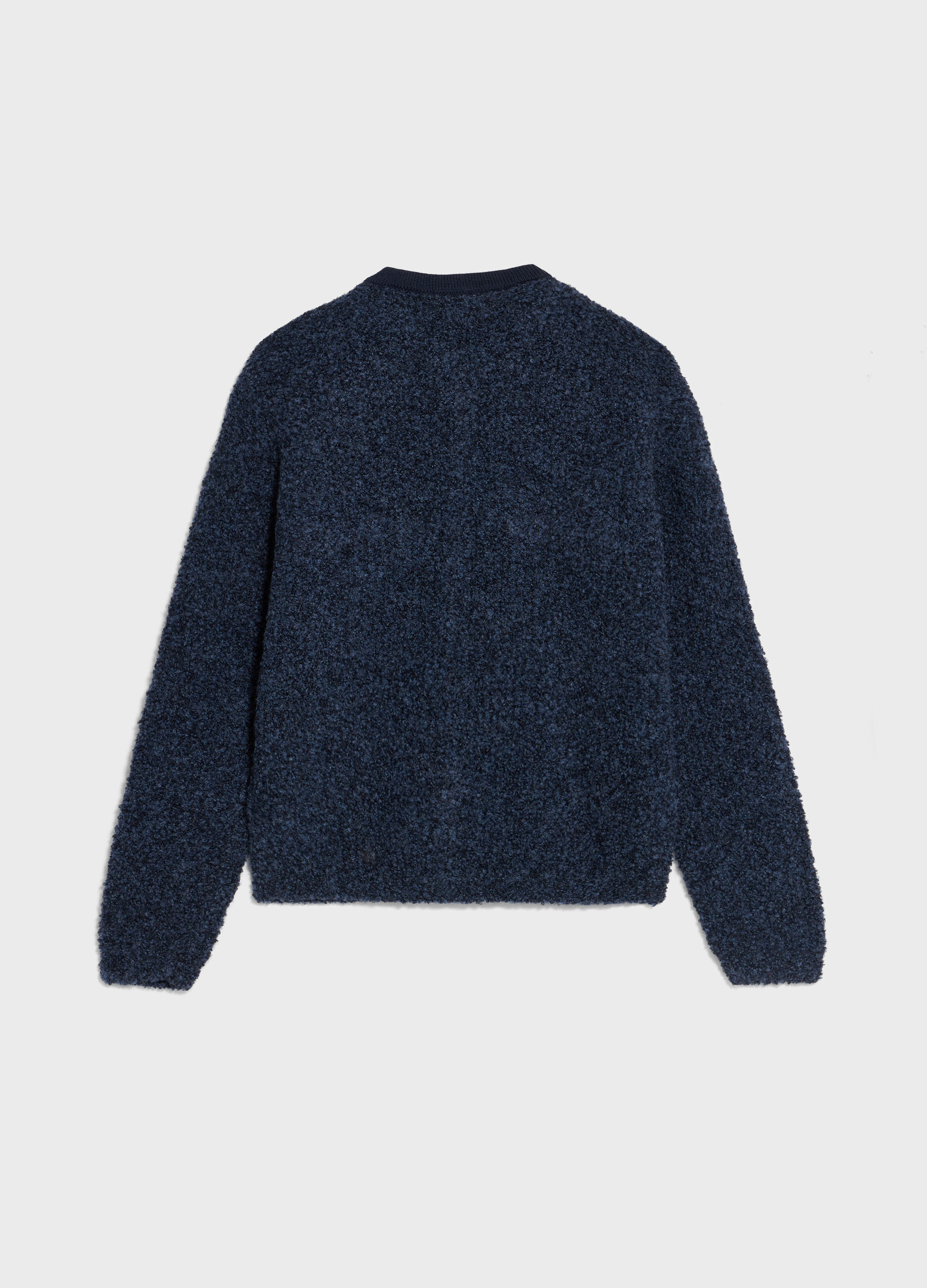 Knitted cardigan in virgin wool blend