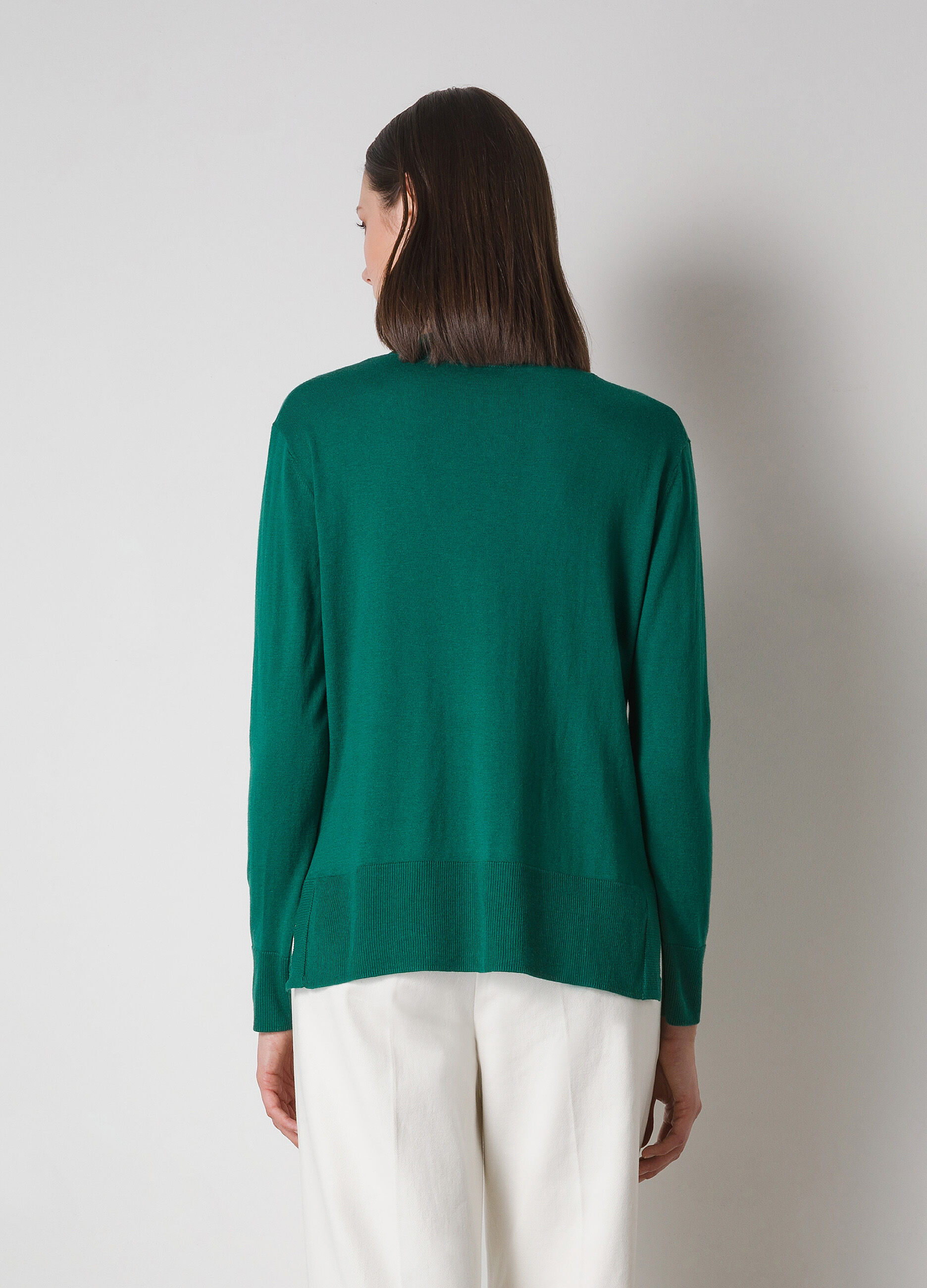 Silk cotton blend cardigan