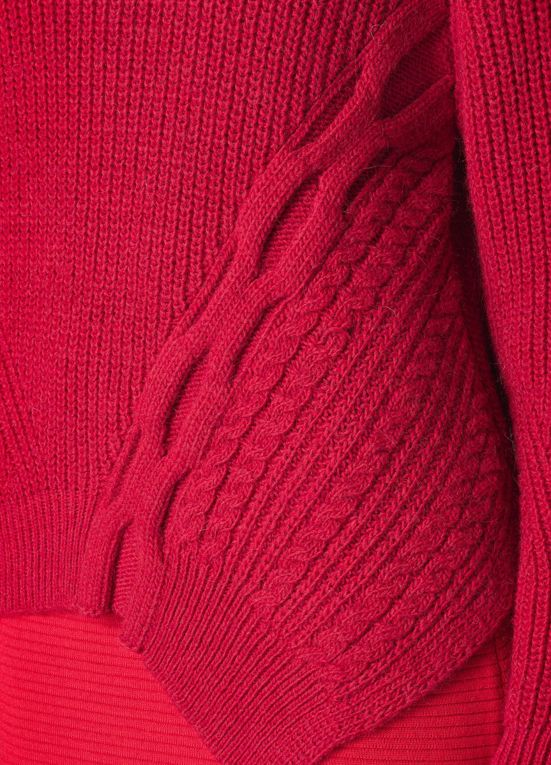 Tricot in wool and alpaca blend with cable design _2