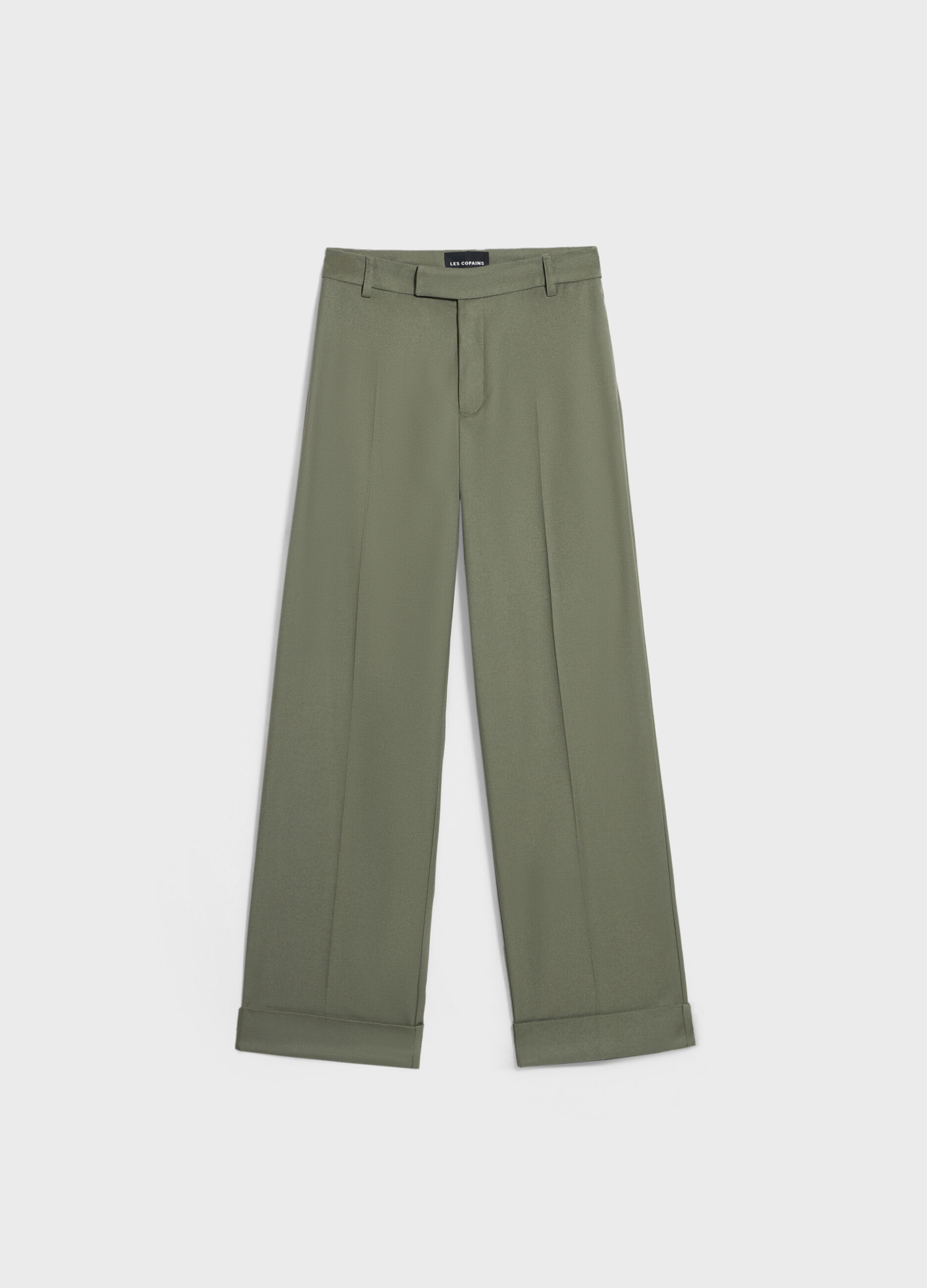 Straight-leg trousers with turn-ups
