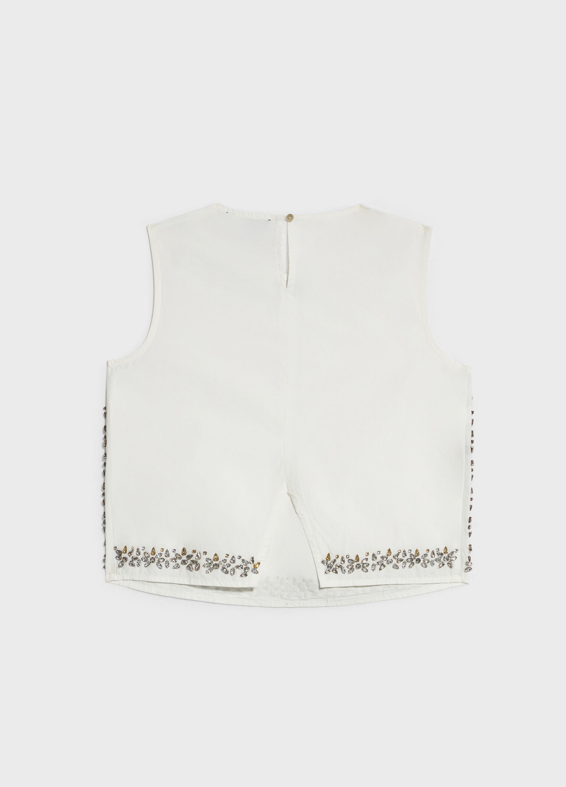 Cropped blouse with diamantés