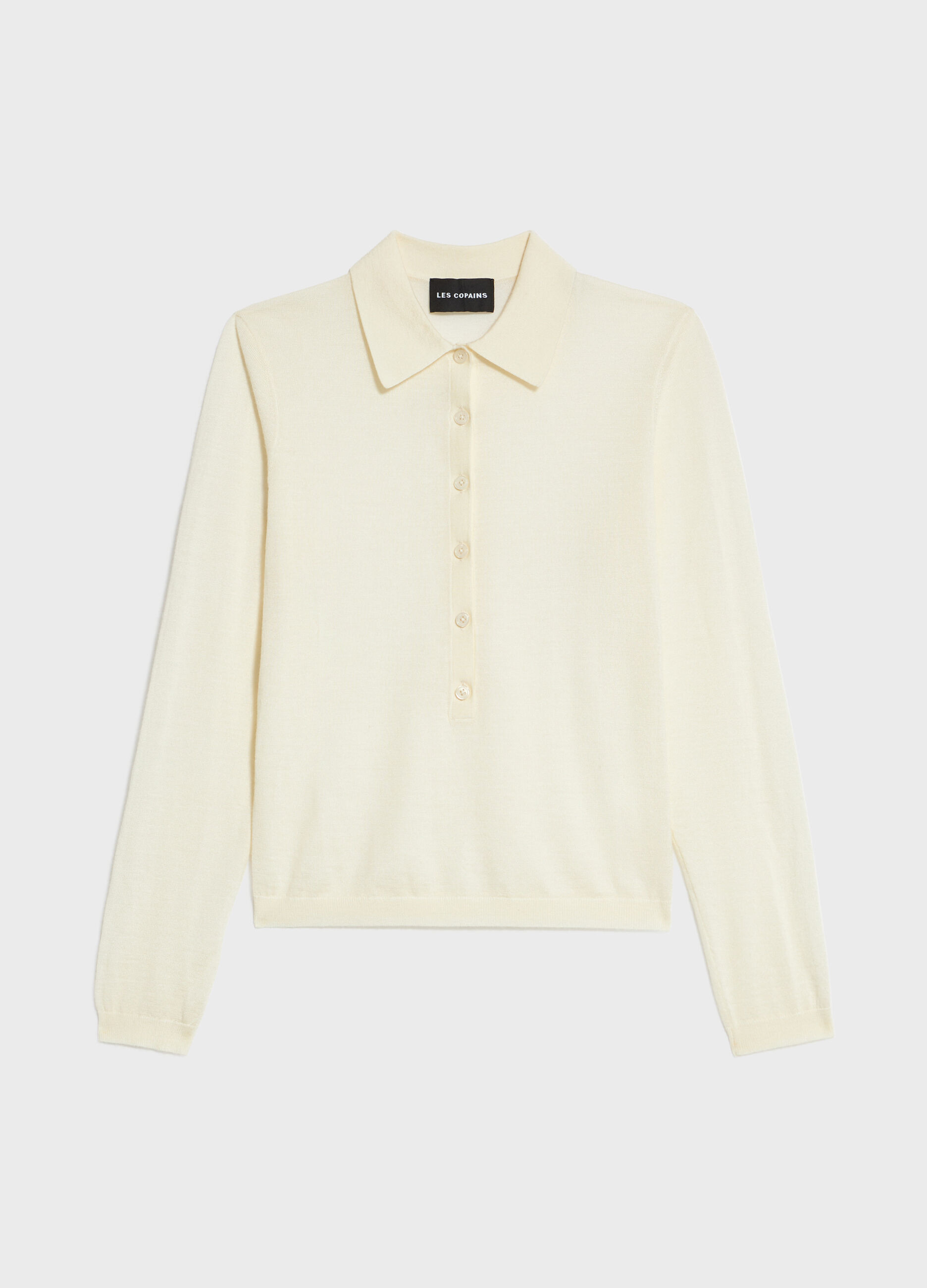 Polo neck with long sleeves in wool blend