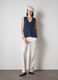 Wool-blend tricot waistcoat with side slits_0