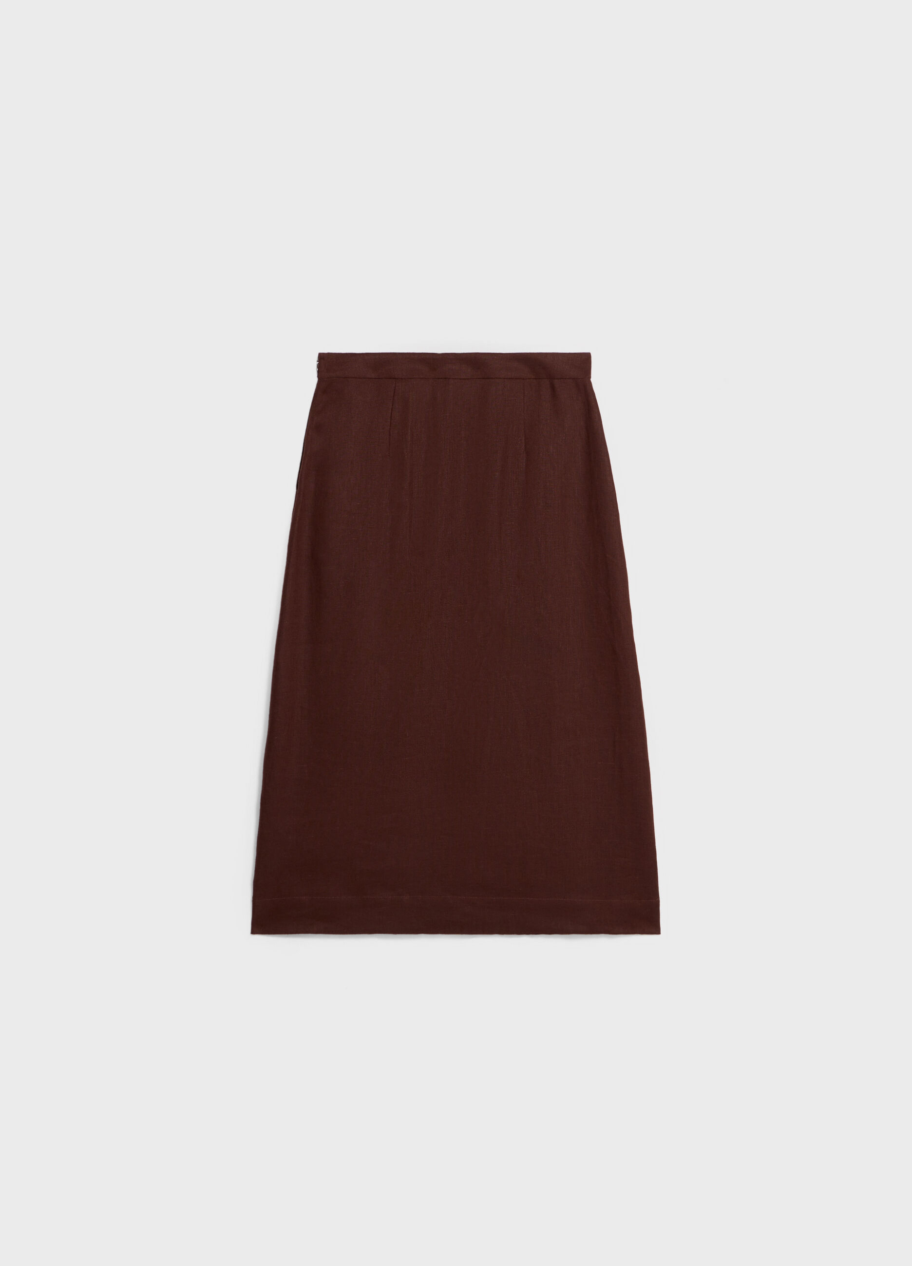 Midi skirt in 100% linen_5
