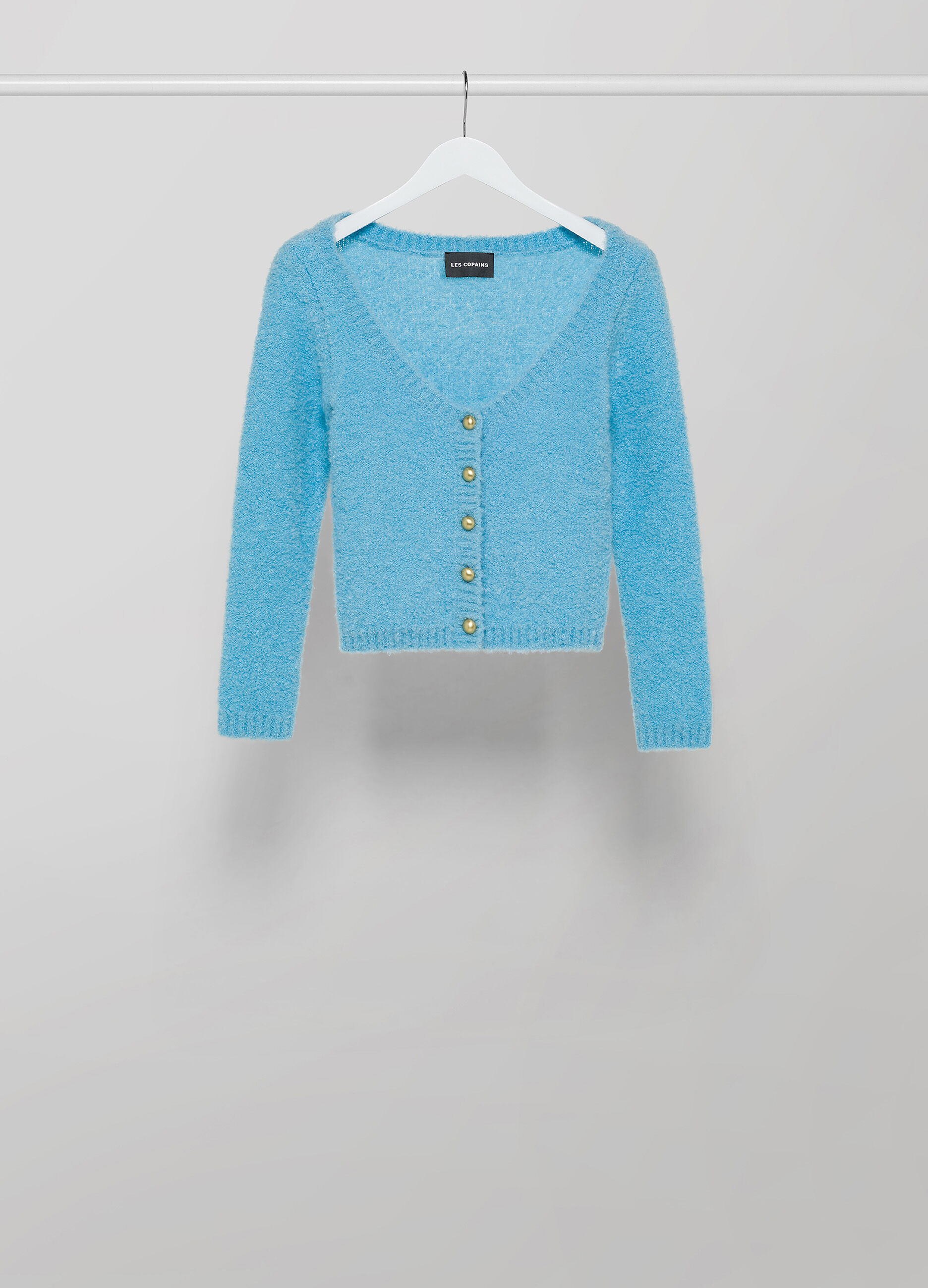 Cardigan tricot in misto lana mohair
